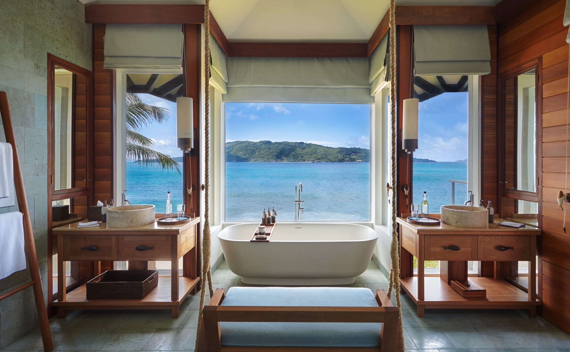Six Senses Zil Pasyon in Outer Islands: Seychellen Six Senses Zil Pasyon Pool Villa Badezimmer