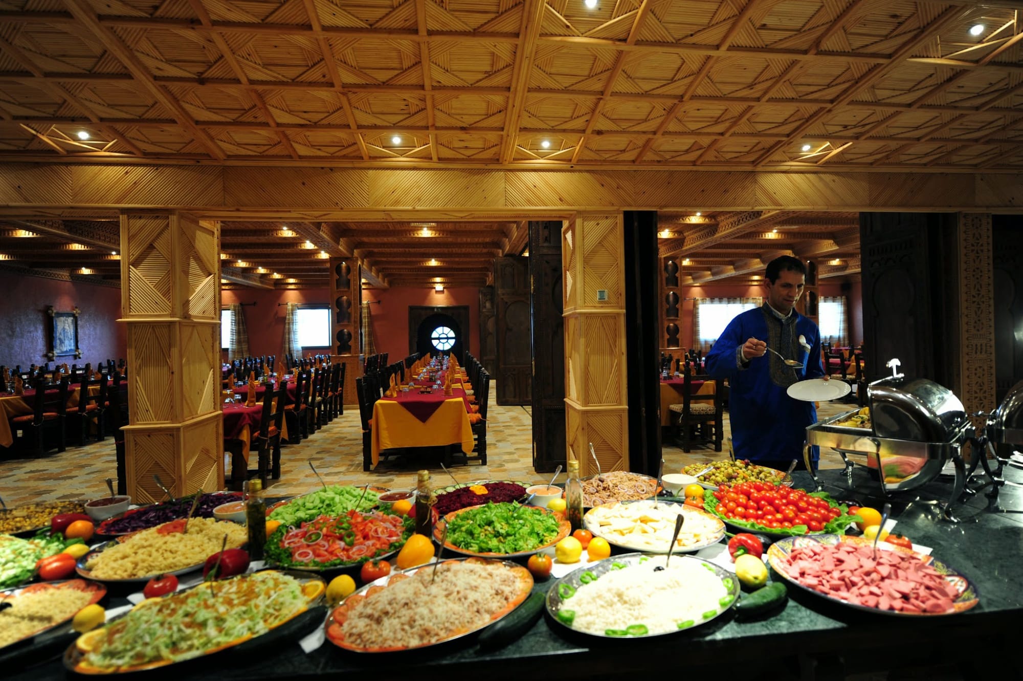 Kasbah Tombouctou Merzouga in Sahara Wüste | Drâa-Tal: Marokko Kasbah Hotel Tombouctou - Restaurant
