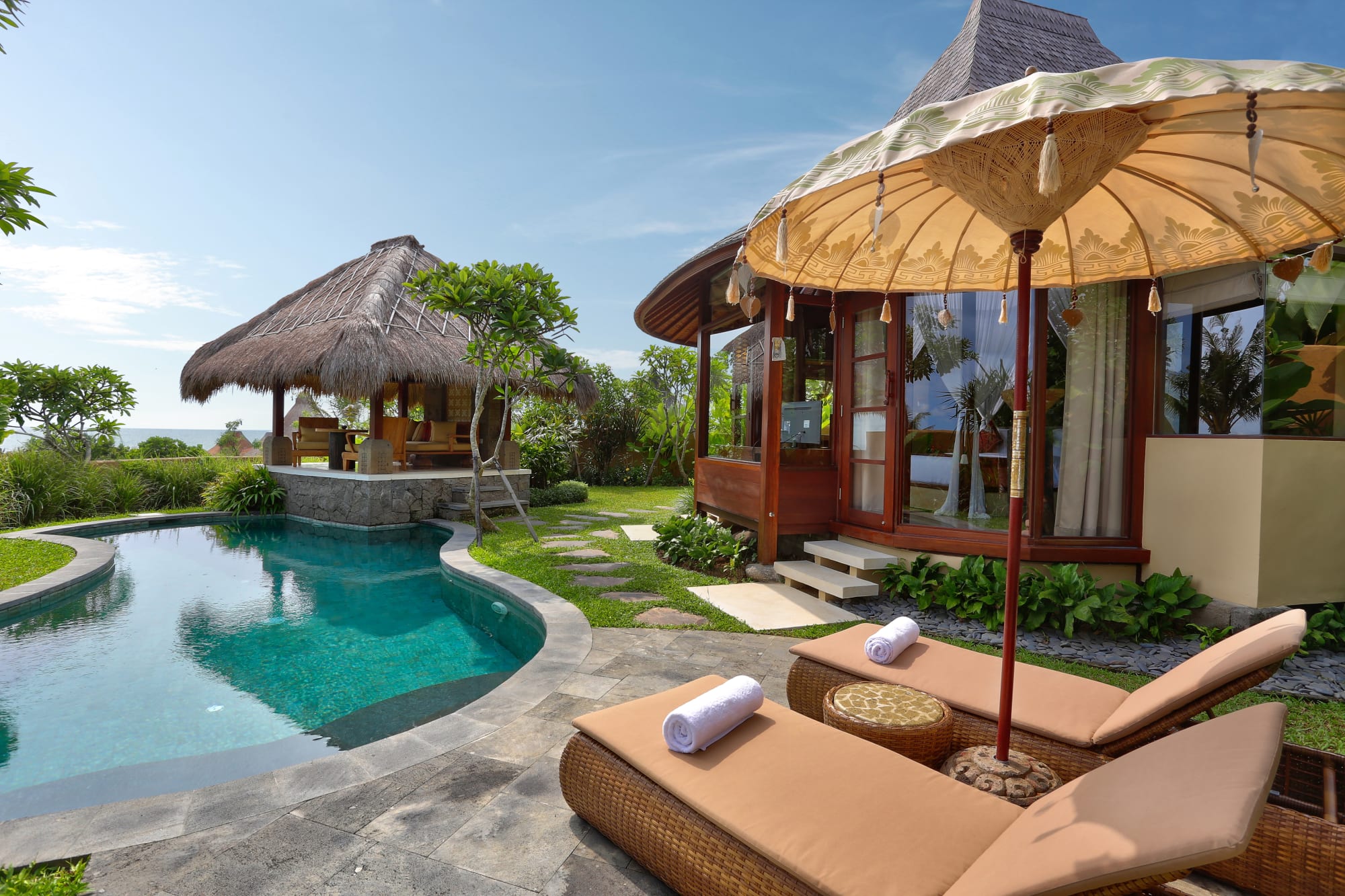 WakaGangga in Süd-Bali: Indonesien WakaGangga Vila mit Pool Ozeanblick