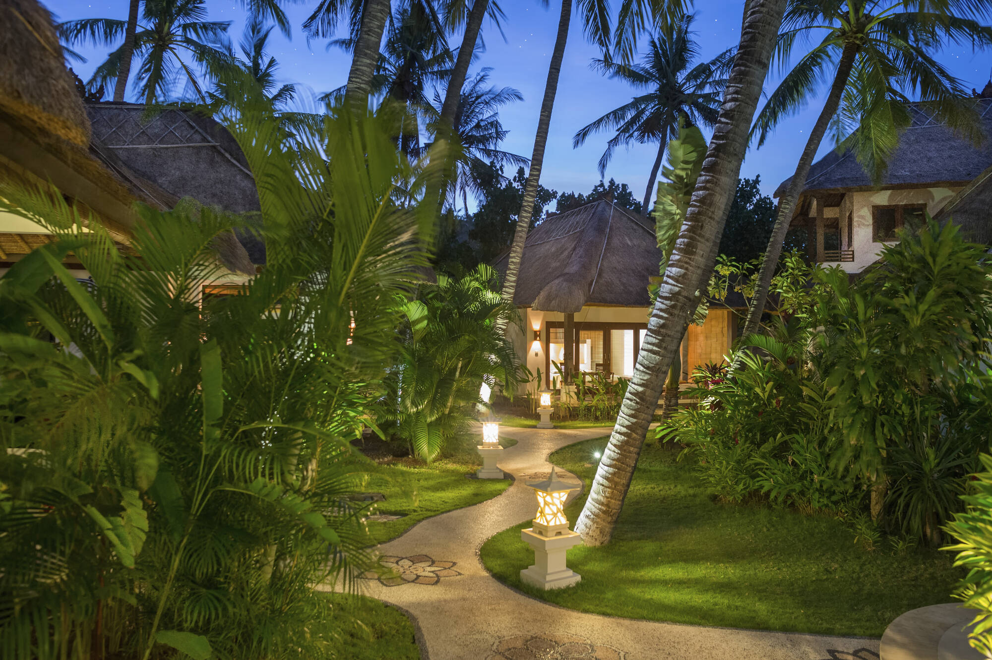 Palm Garden Amed Beach & Spa Resort Bali in Nord-Bali: Bali Palm Garden Amed Garten