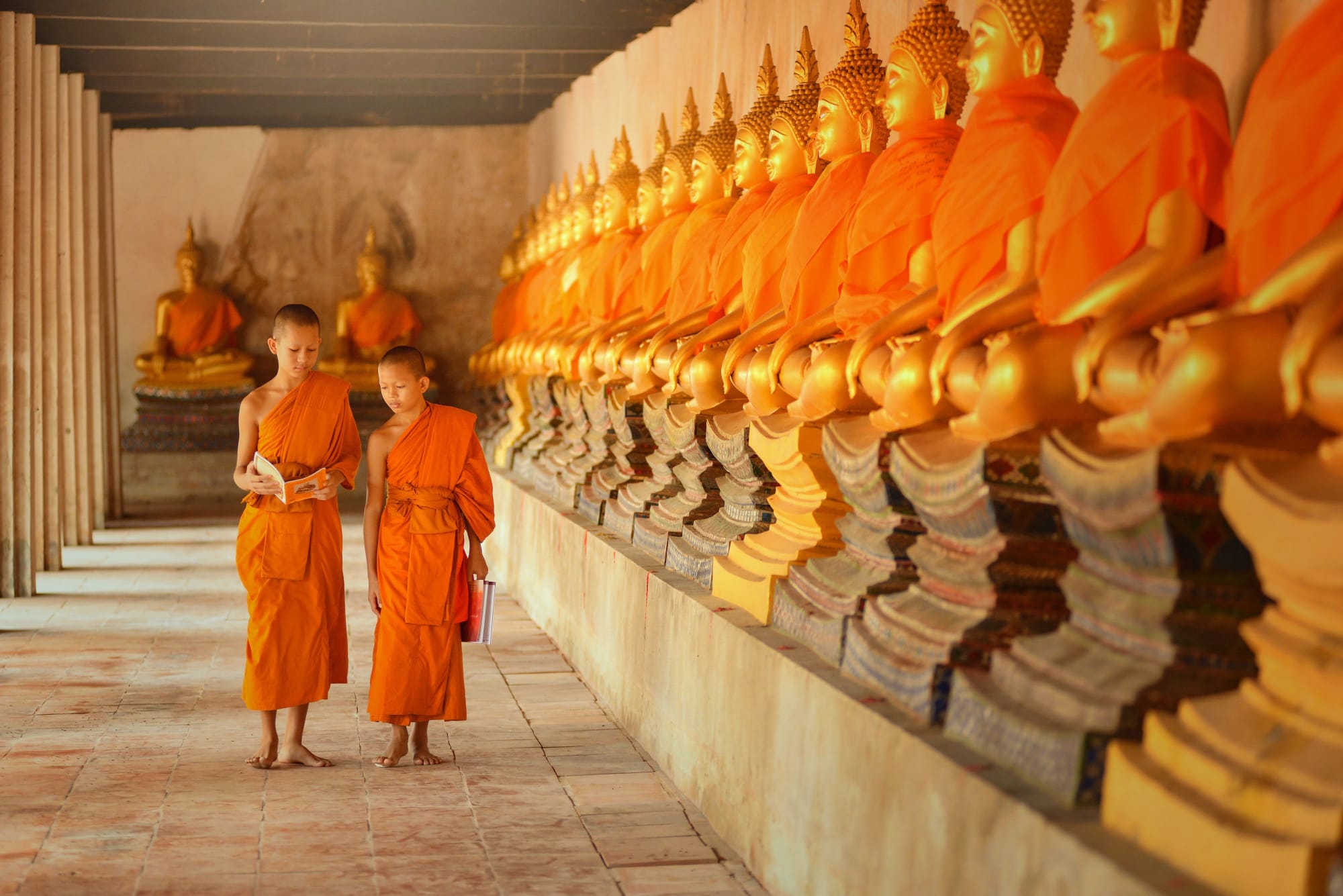 Große Thailand Mietwagenreise ab Bangkok: Thailand Junge Mönche
