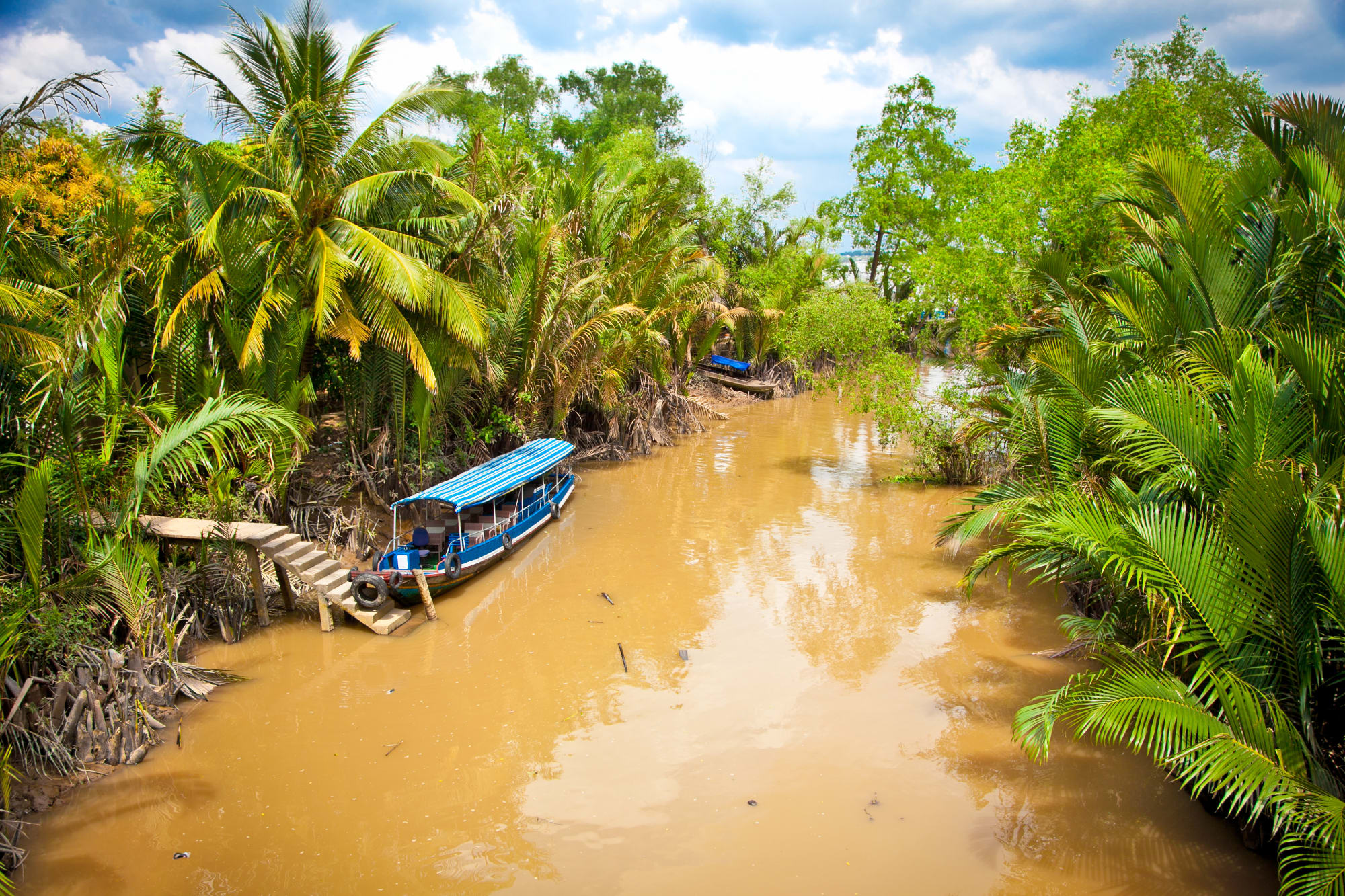 Überland durch das Mekong Delta, SGN-PNH ab Saigon: Vietnam Mekong Delta Kanal