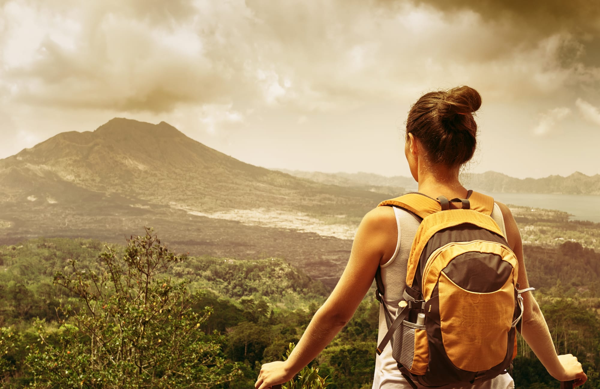 Soft Adventure Bali ab Süd-Bali: Indonesien Bali Mount Batur Wanderin