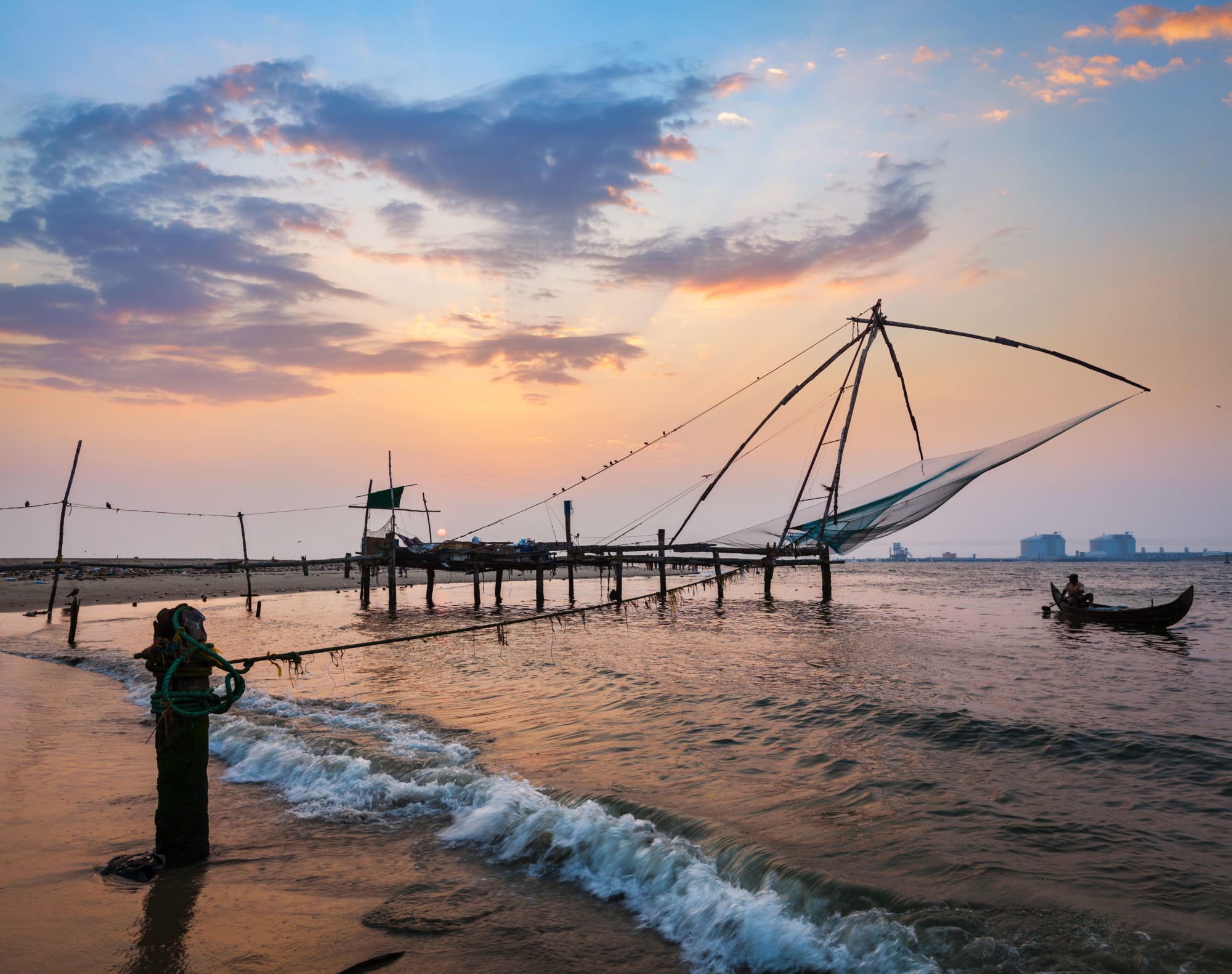 Backwaters Intensiv ab Kerala | Malabarküste | Kochi: Indien Kochi Chinesische Fischernetze