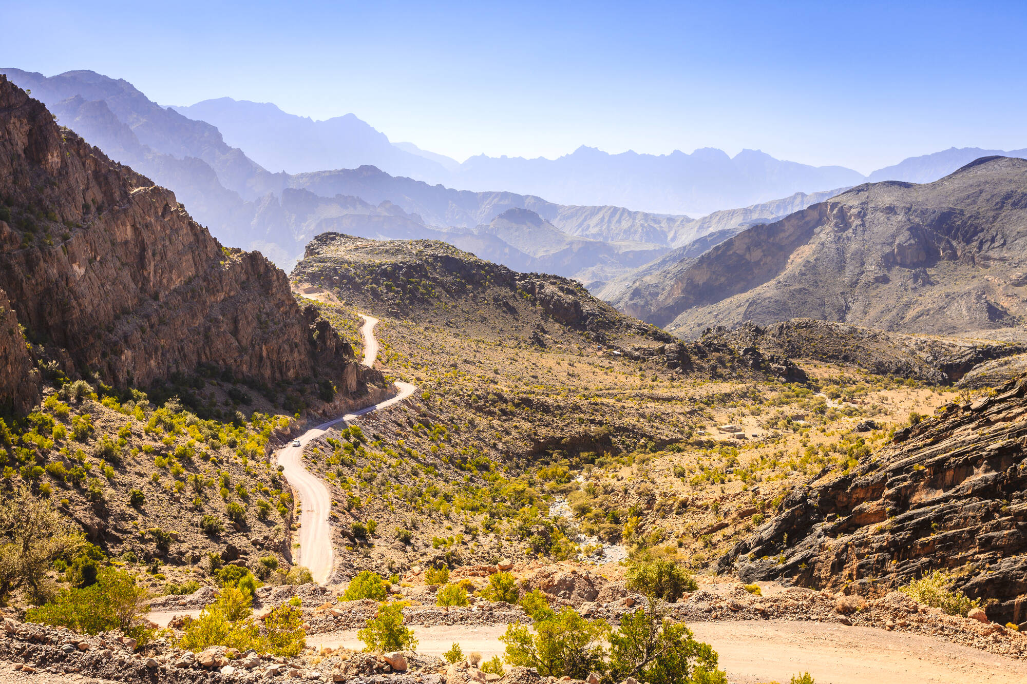 Offroadtour: Oman mal anders ab Muscat: Oman Hajjar Gebirge Bergstrasse