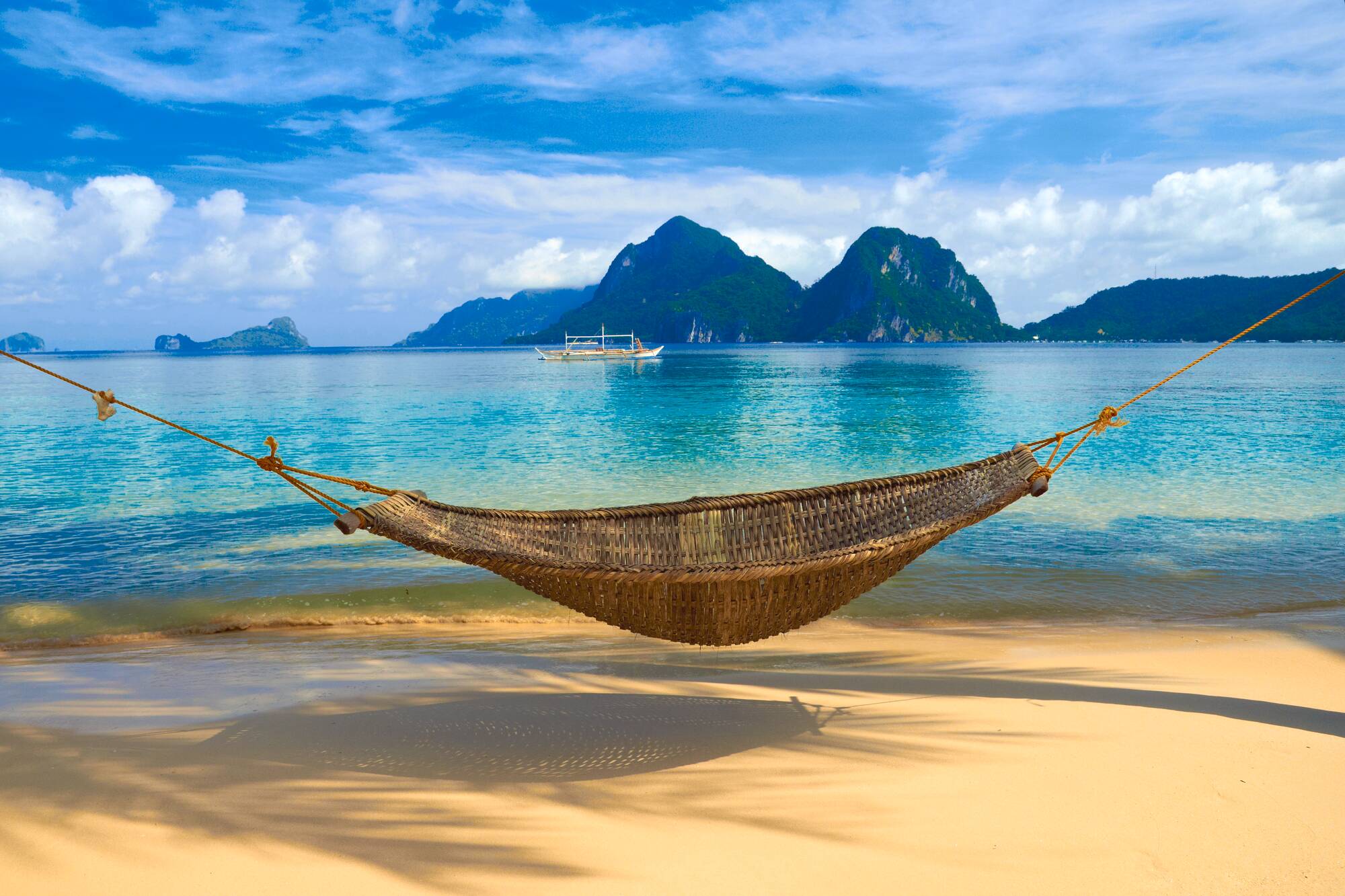Klassisches Palawan: Philippinen El Nido Strand Hängematte