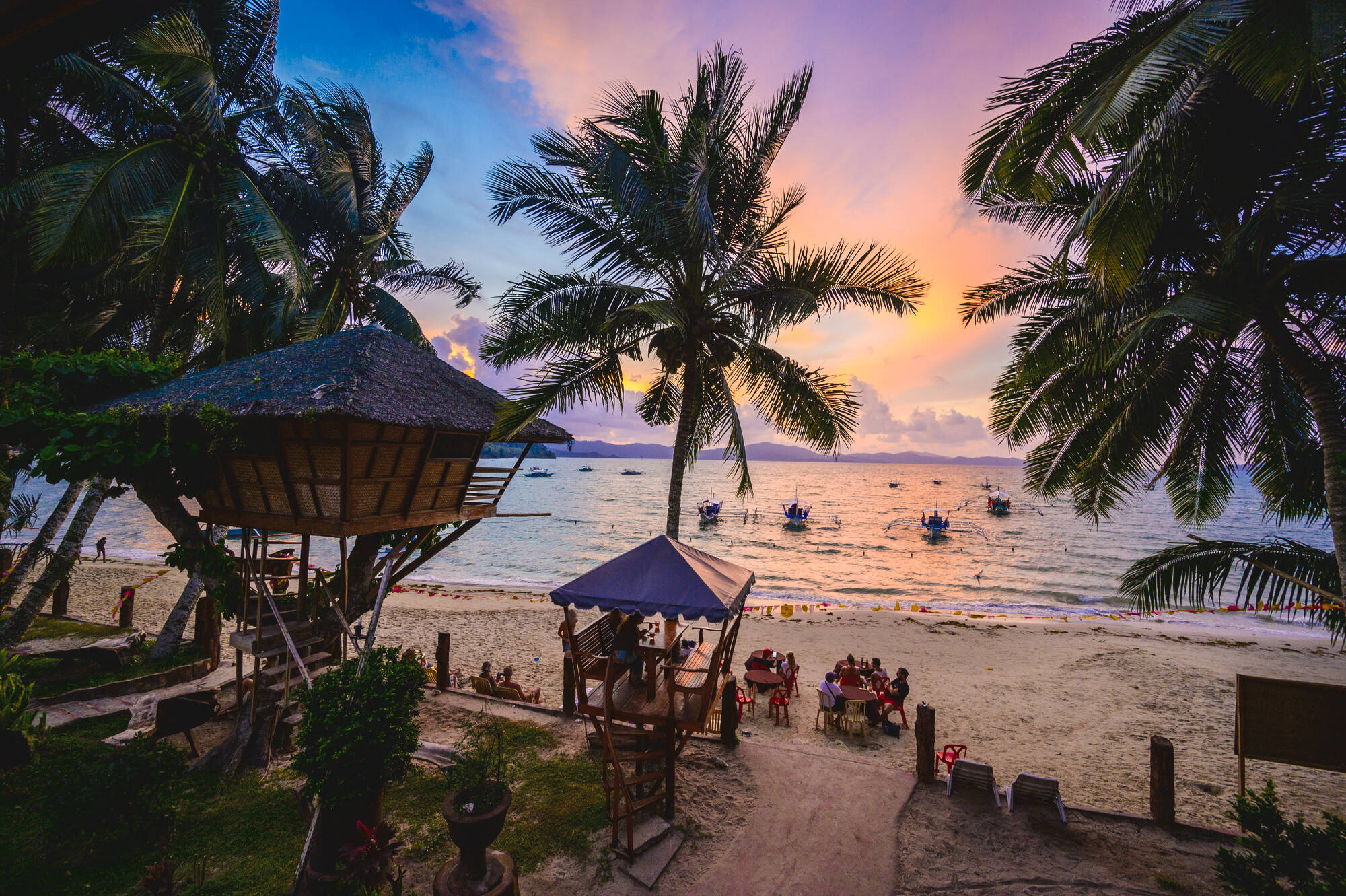 Klassisches Palawan: Philippinen Palawan Port Barton Strand