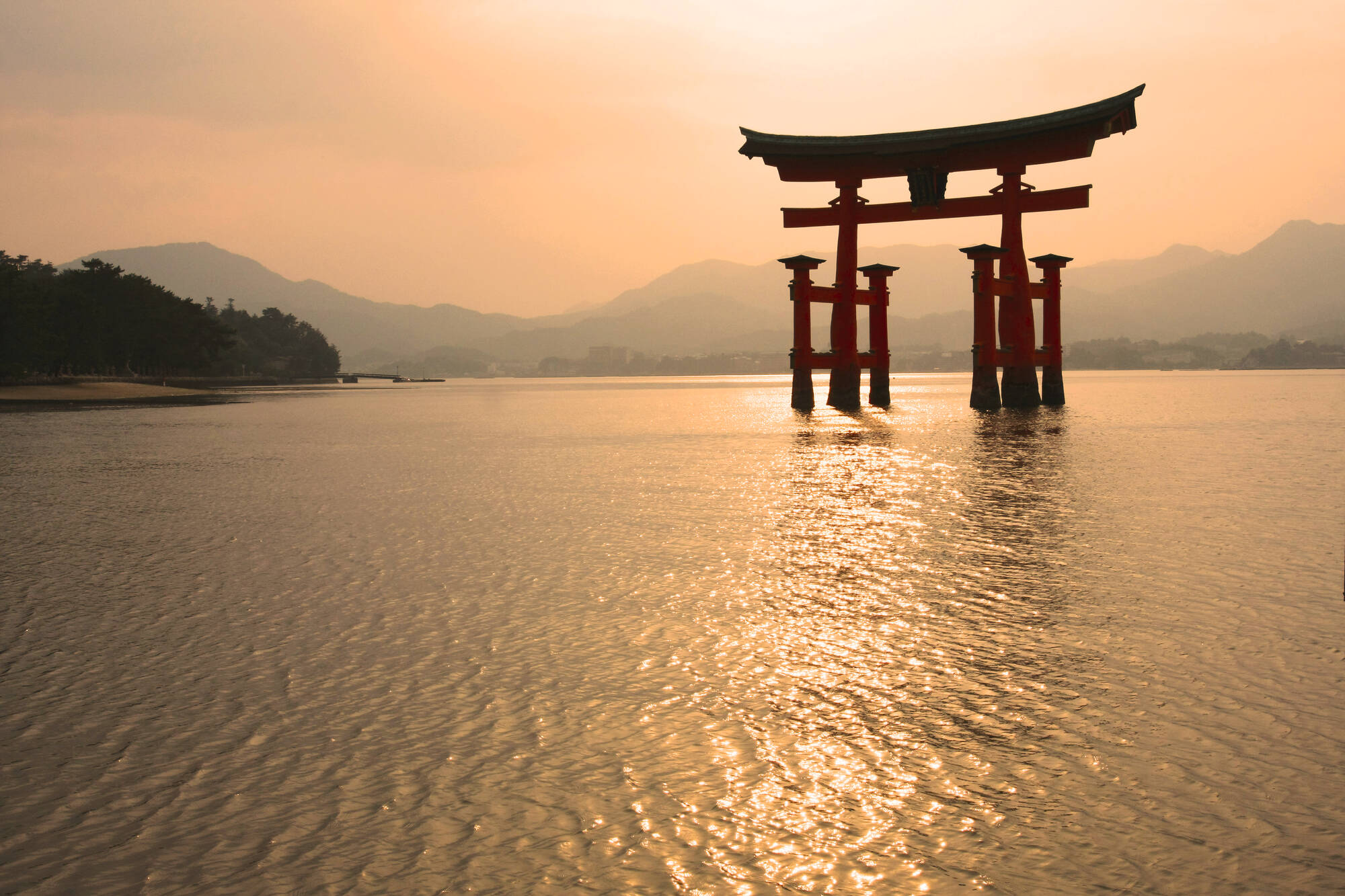 Westjapan entdecken mit dem Luxusbus ab Osaka: Japan Hiroshima Miyajima Torii