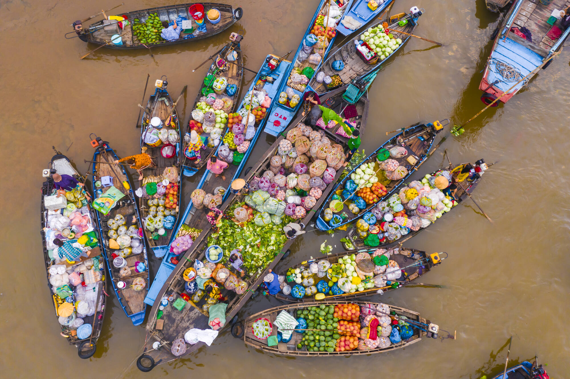Kaleidoskop Südchina & Vietnam ab Chengdu: Vietnam Mekong Delta Schwimmender Markt