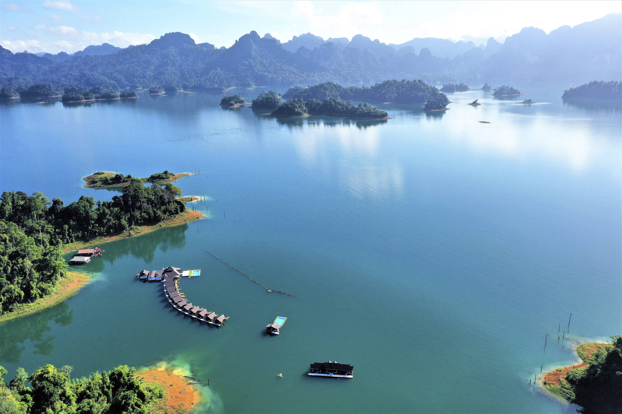 500Rai Floating Resort in Khao Sok: Thailand Khao Sok 500Rai Floating Resort - Luftaufnahme