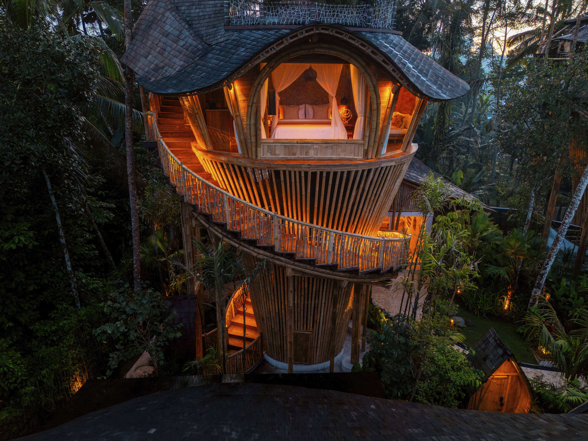 Bambootel Sawah View in Zentral-Bali | Ubud: Bambootel Sawah View Sky Villa