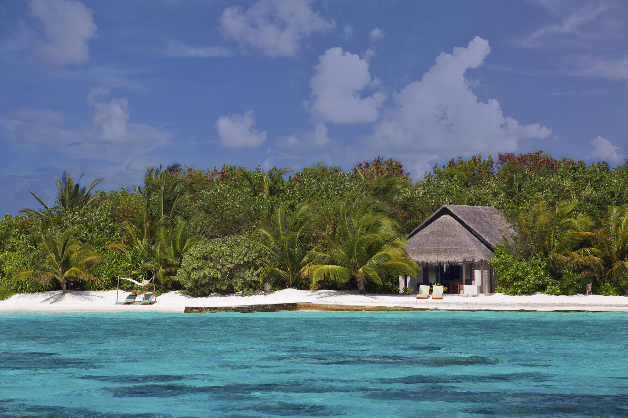 Coco Bodu Hithi in Malediven:  Coco Bodu Hithi - Island Villa Strand
