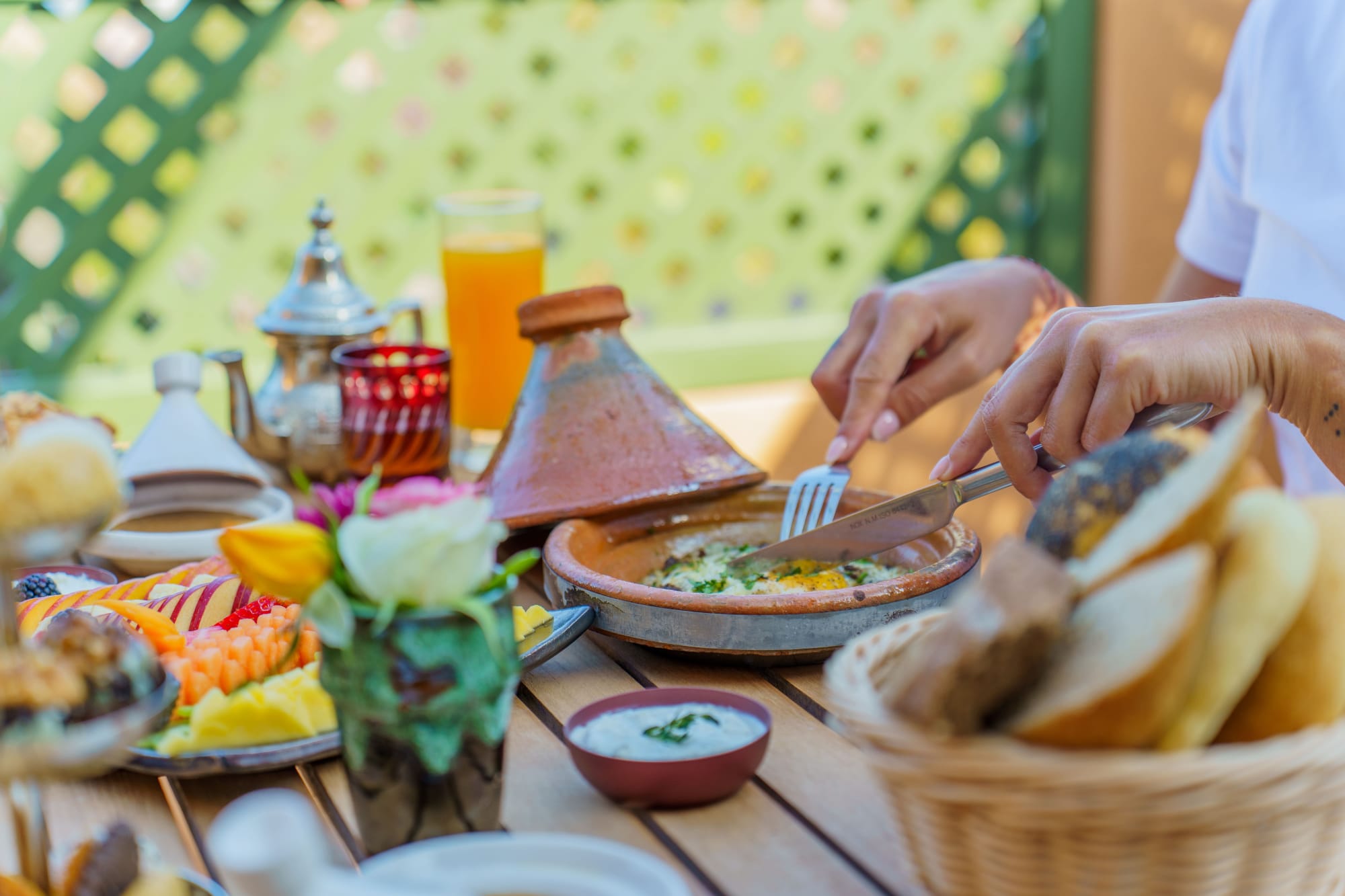 Paradis Plage Surf Yoga Resort & Spa in Agadir | Taghazout:  Paradis Plage traditional-moroccan-dining