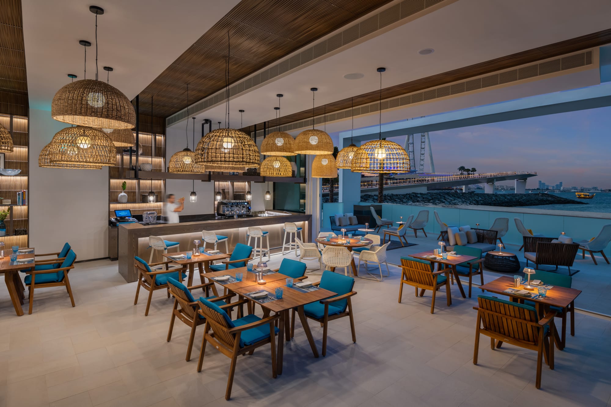 Address Beach Resort in Dubai:  Address Beach Resort Restaurant Beach Grill