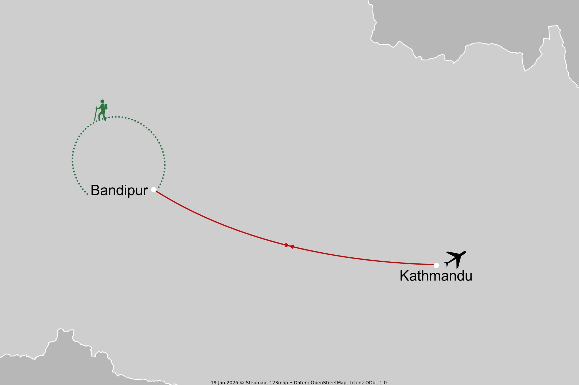 Karte von Rundreise