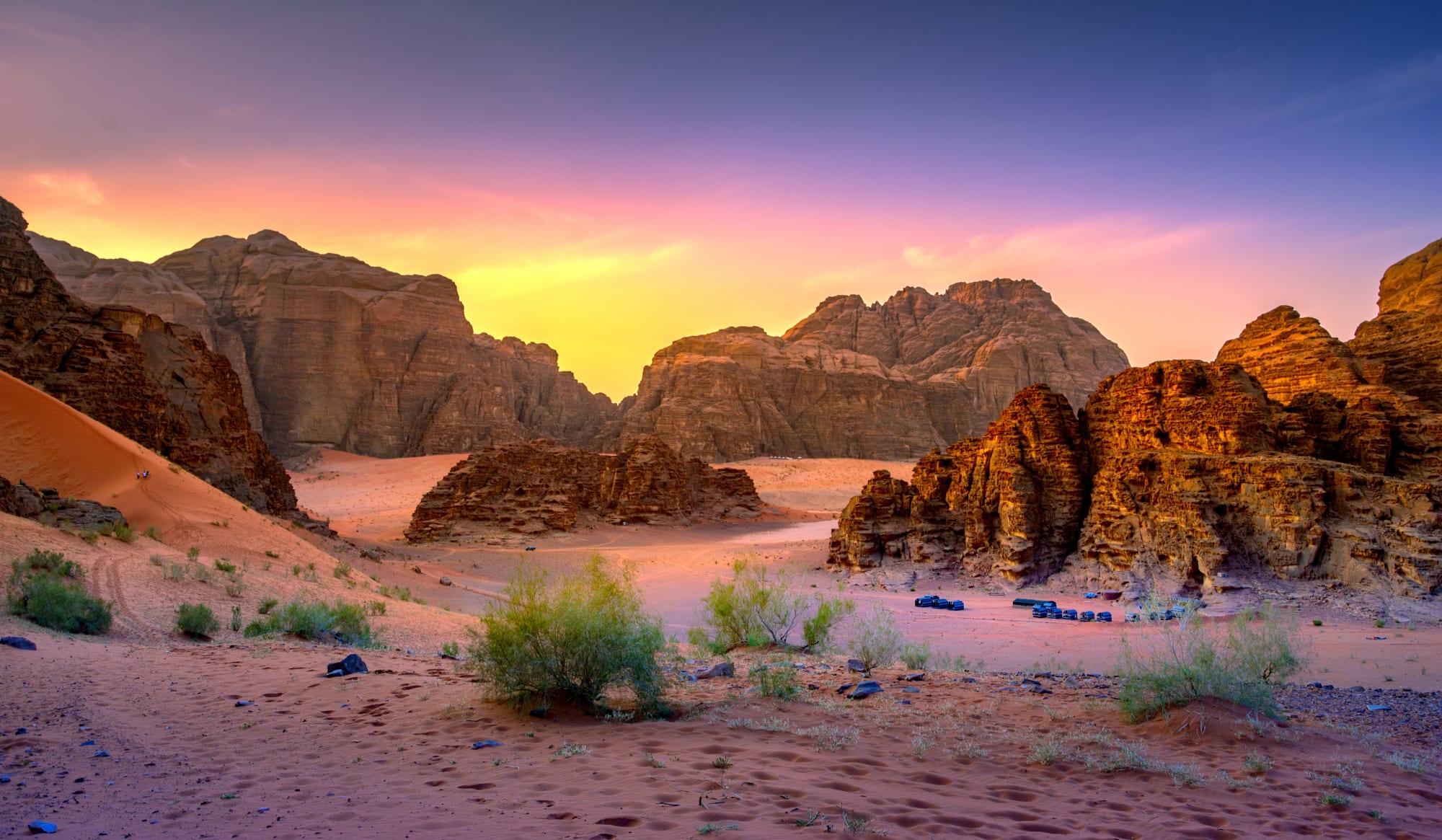 Auf den Spuren der Nabatäer ab Jeddah: Jordanien Sonnenuntergang in Wadi Rum