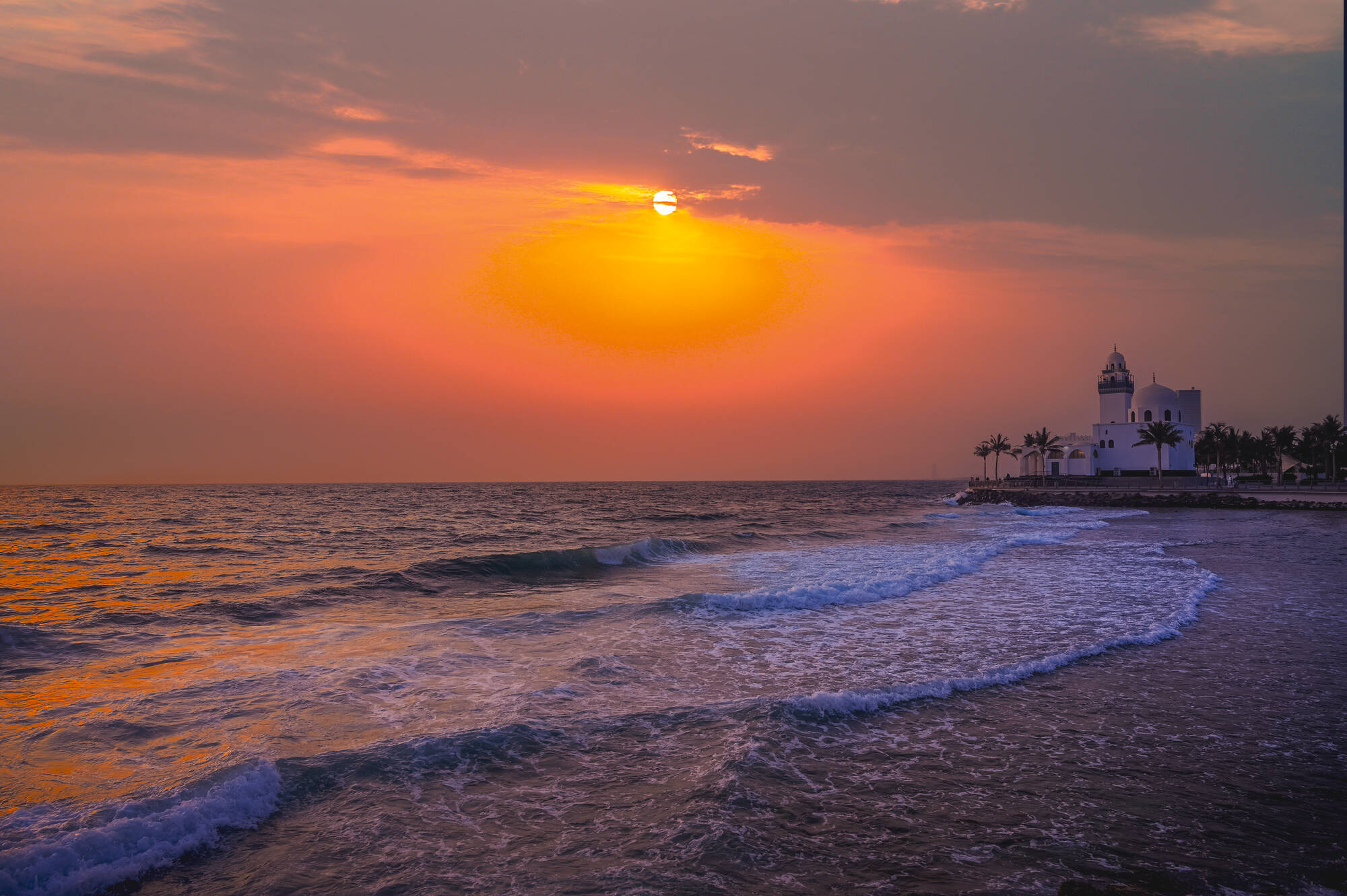 Königreich der Kontraste ab Riad: Saudi Arabien Jeddah Moschee Sonnenuntergang
