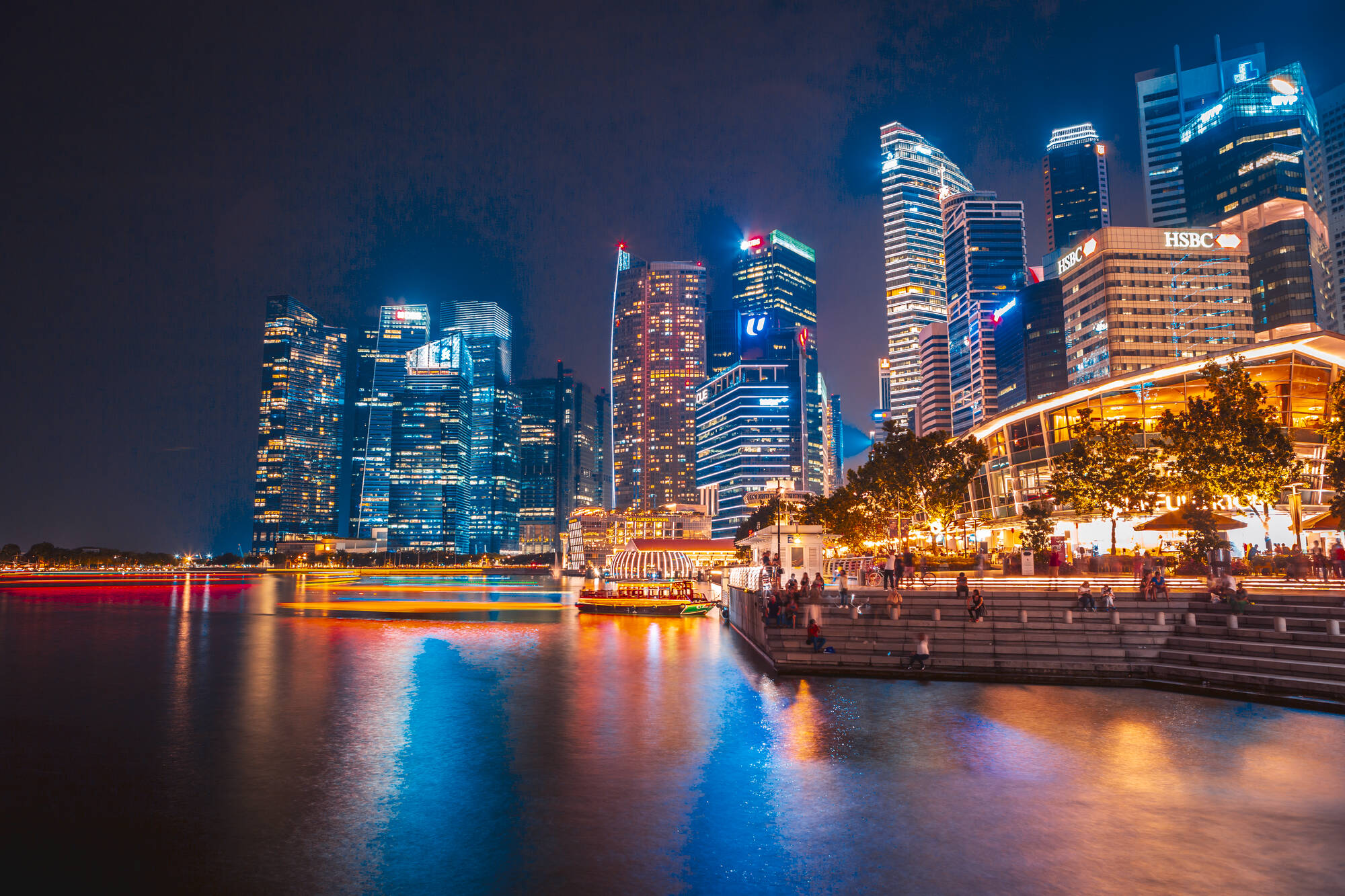 Singapur am Abend, EN, Halbtägig: Singapur Skyline