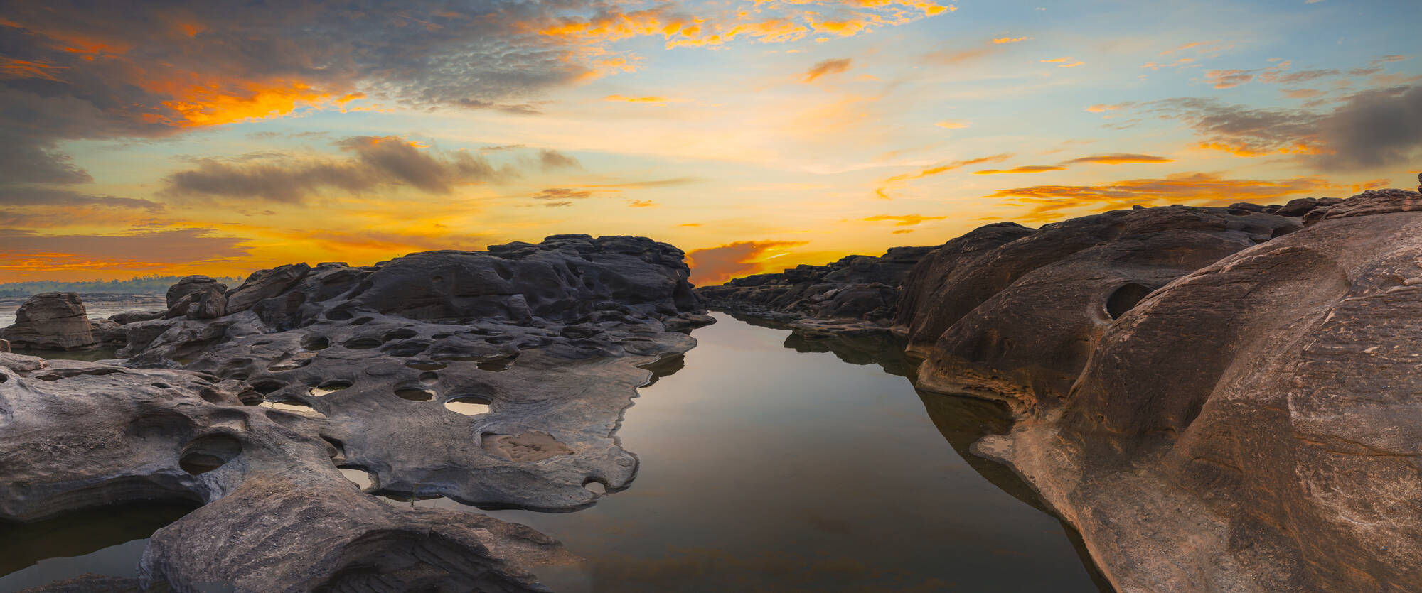 Isan - wo Thailand erwacht ab Ubon Ratchathani: Thailand Isan Ubon Ratchathani Mekong Sam Phan Bok