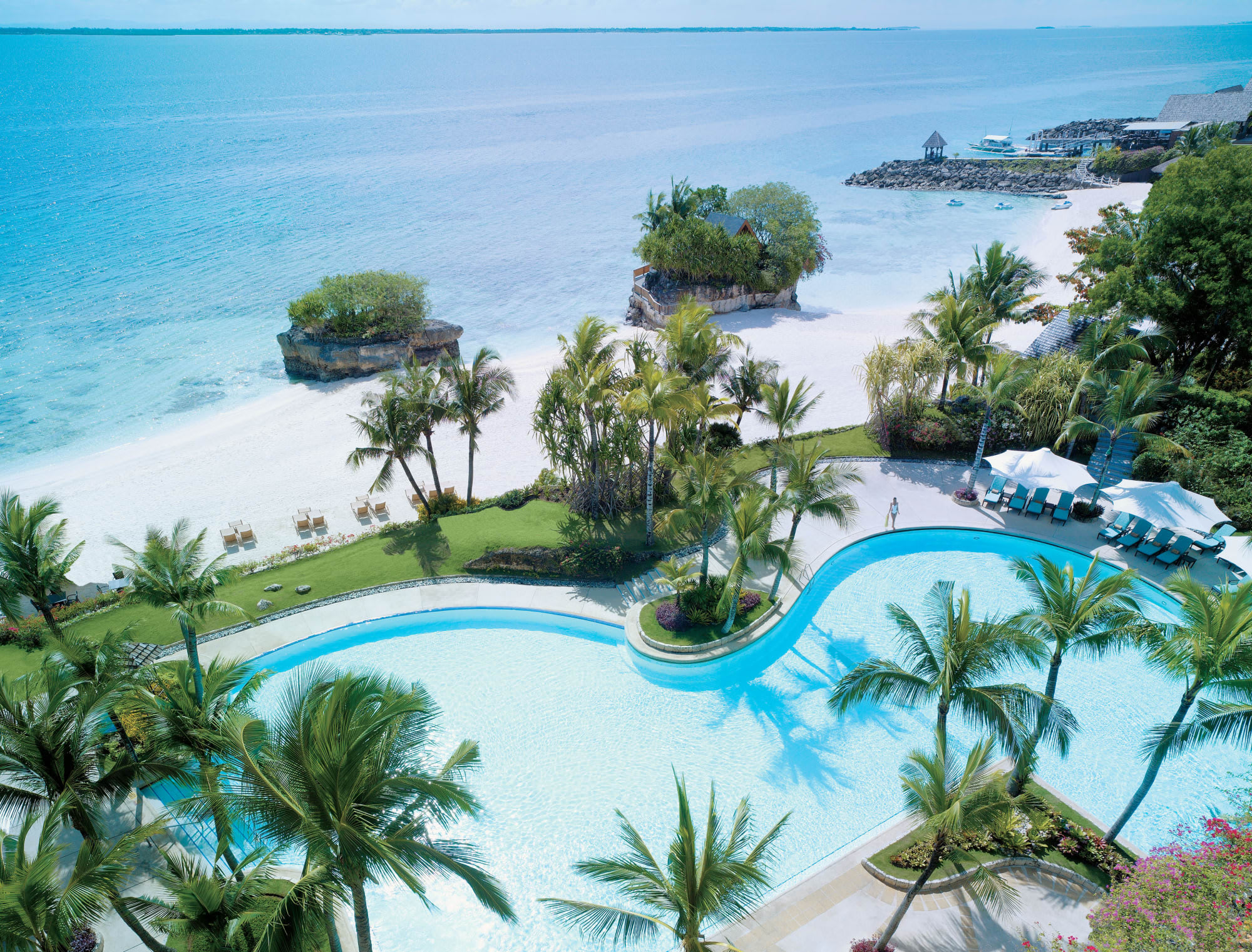 Shangri-La Mactan Resort & Spa in Cebu: Philippinen Shangri-Las Mactan Resort and Spa Ocean Wing Pool