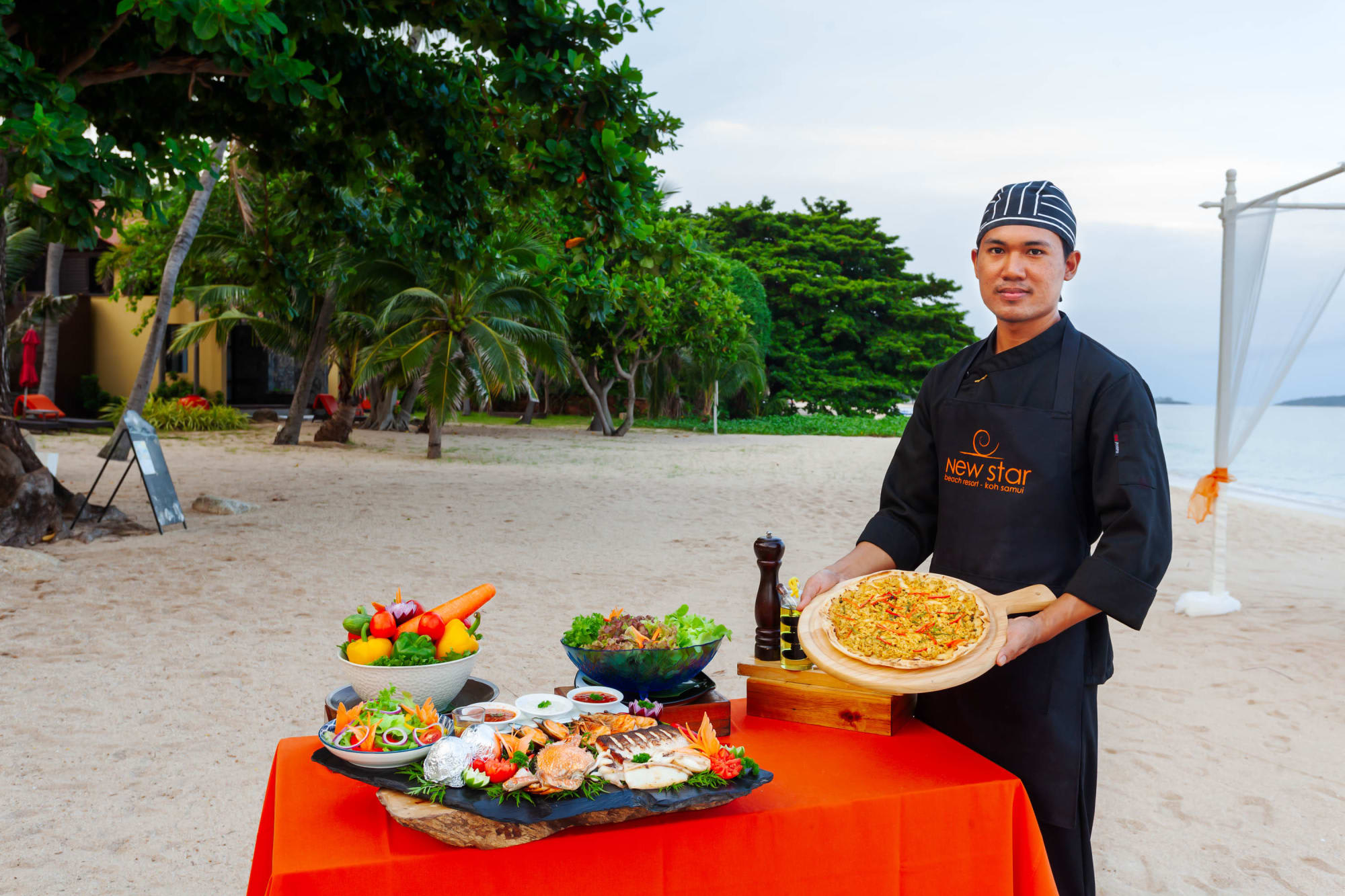 New Star Beach Resort Ko Samui: Ko Samui New Star Beach Resort - private dining