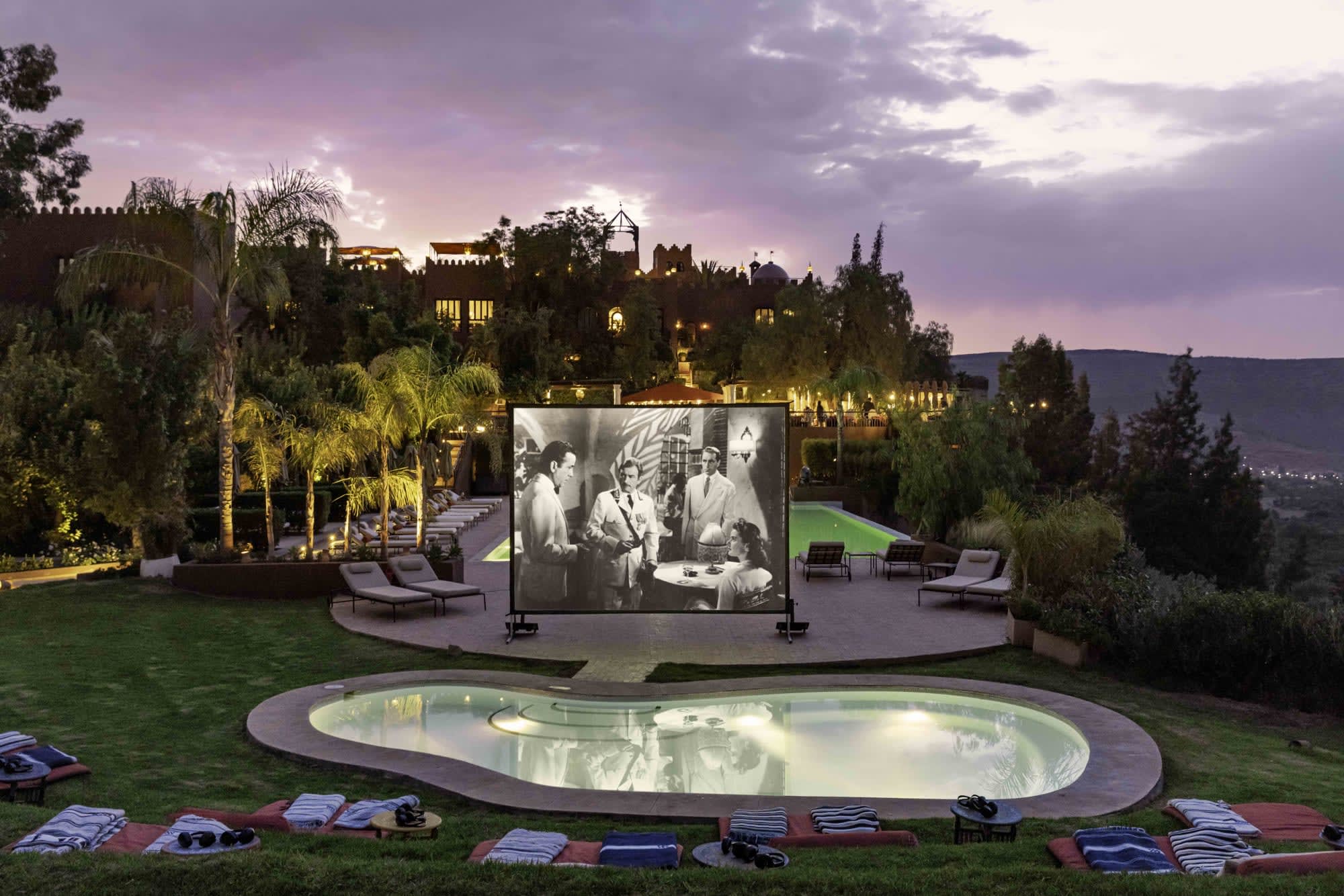 Kasbah Tamadot in Atlasgebirge: Kasbah Tamadot - Freilicht Kino