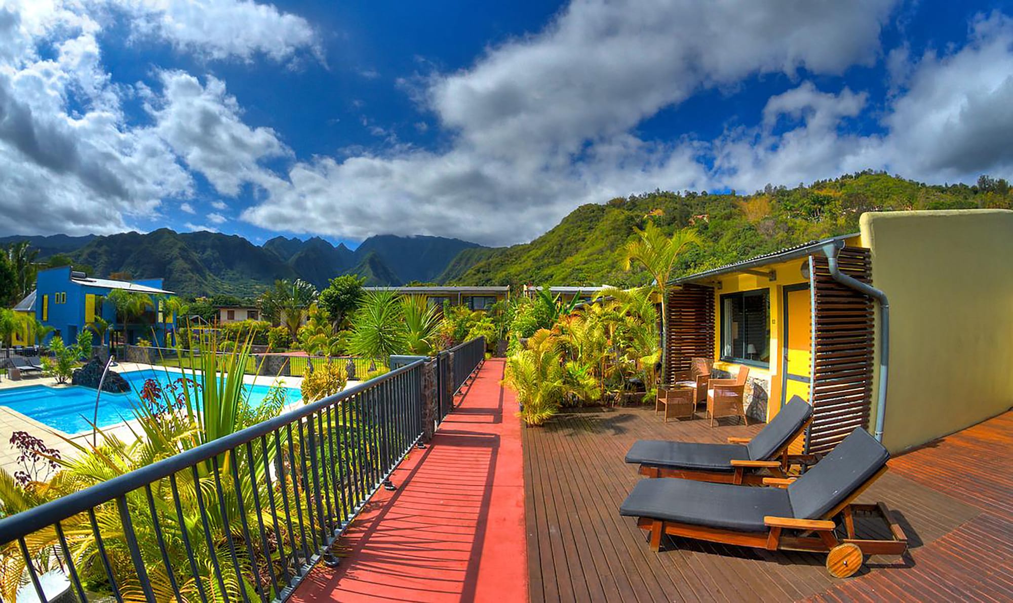 Le Dimitile in Zentral La Réunion:  Reunion Le Dimitile Wohnbeispiel Terrasse