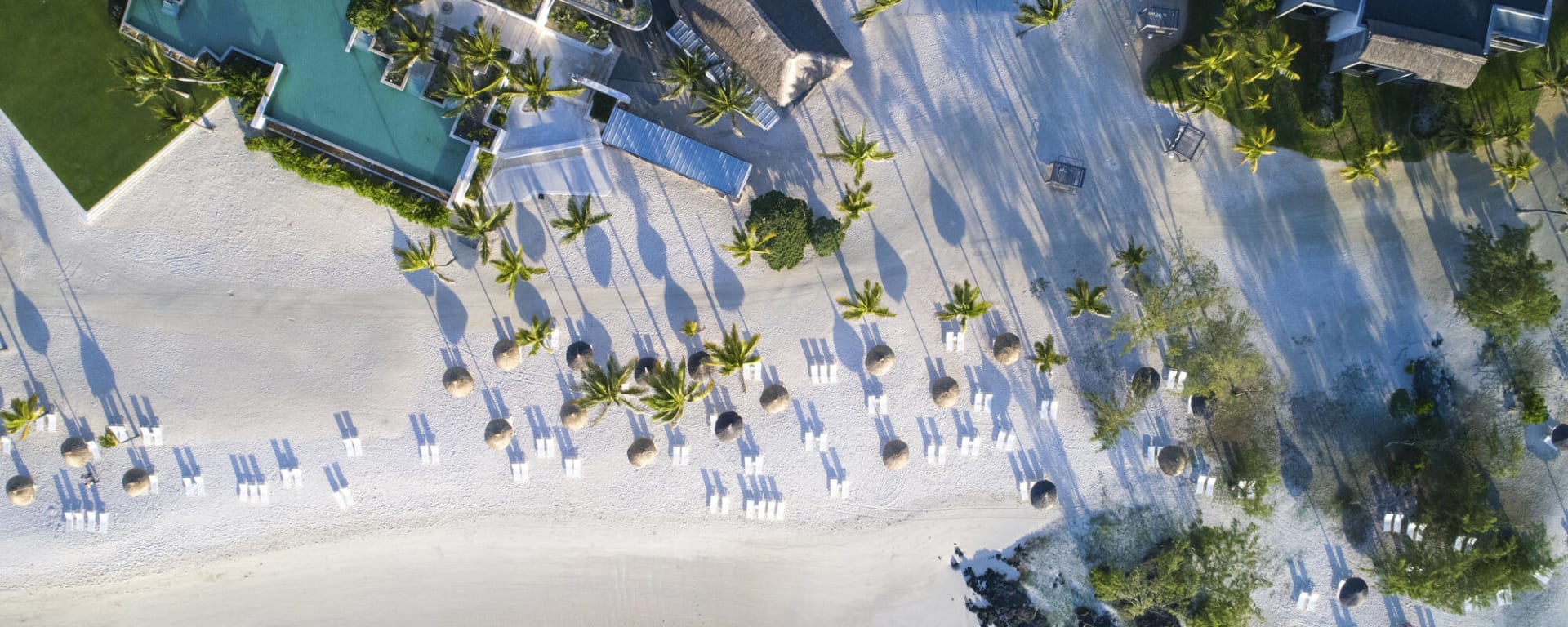 Long Beach Mauritius in Osten: Long Beach Mauritius Luftaufnahme