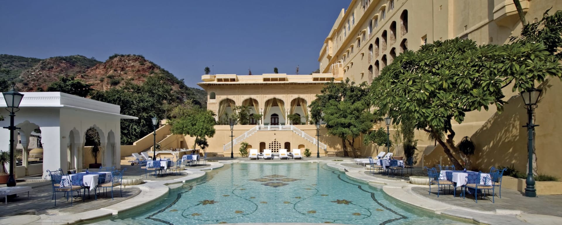 Samode Palace in Jaipur & Umgebung:  Indien Samode Palace Pool