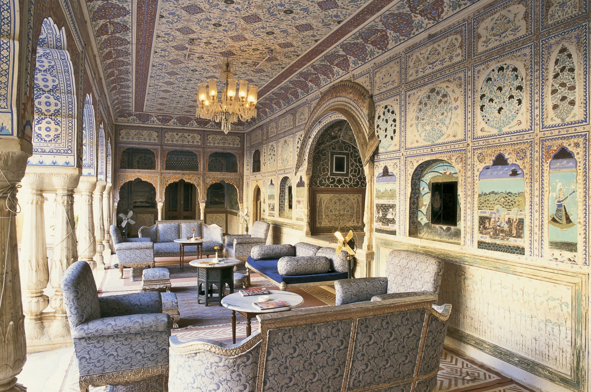 Samode Palace in Jaipur & Umgebung:  Indien Samode Palace Lobby