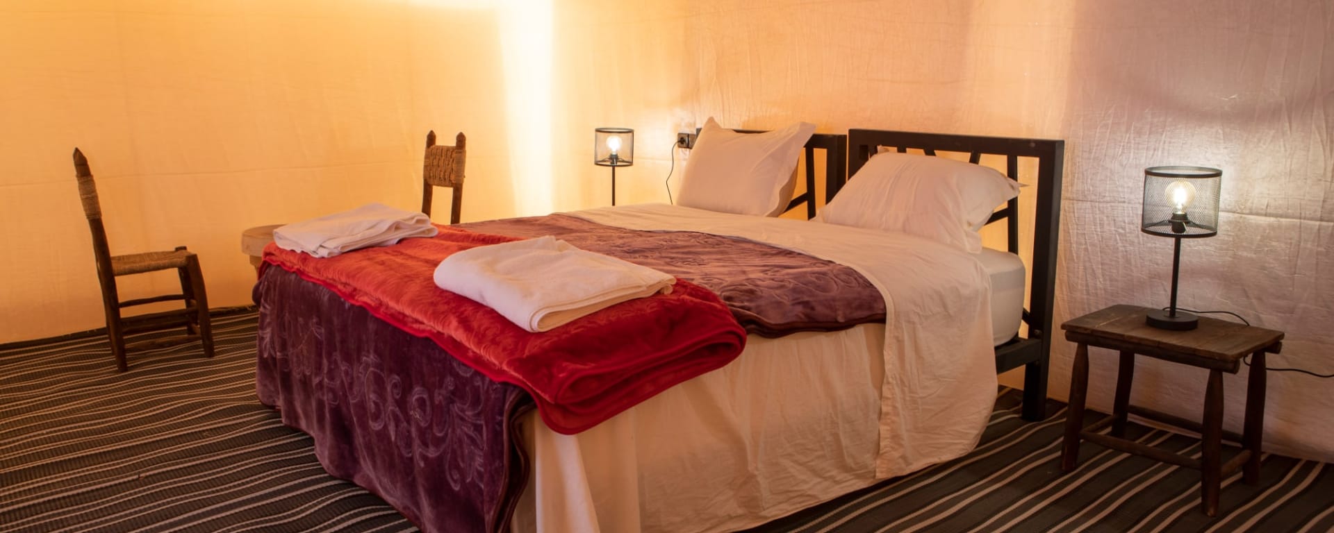Touaregs Sahara Erg Lihoudi Standard Camp in Sahara Wüste | Drâa-Tal: Marokko Sahara Erg Lihoudi Camp - Wohnbeispiel