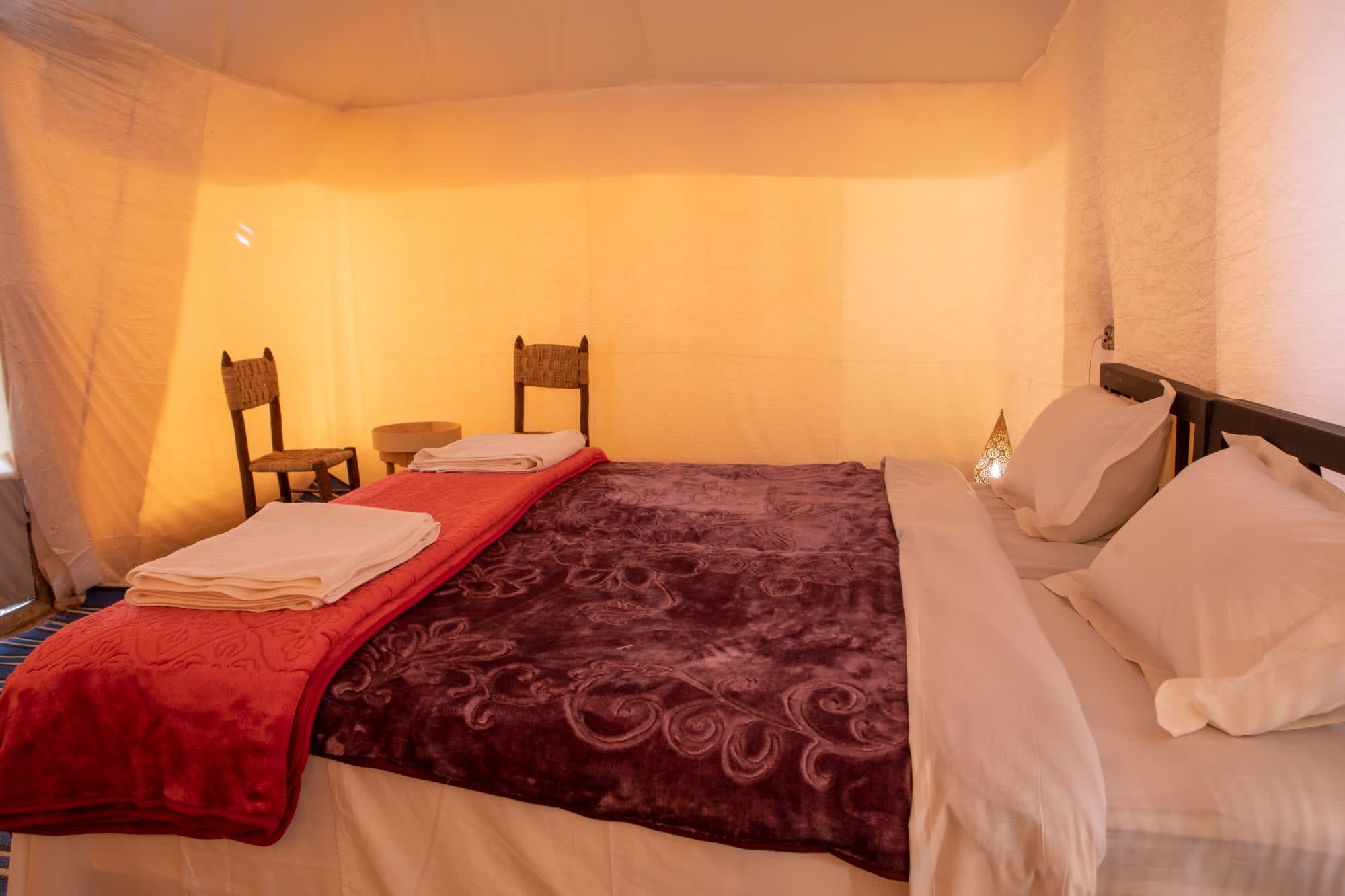 Touaregs Sahara Erg Lihoudi Standard Camp in Sahara Wüste | Drâa-Tal: Marokko Sahara Erg Lihoudi Camp - Wohnbeispiel