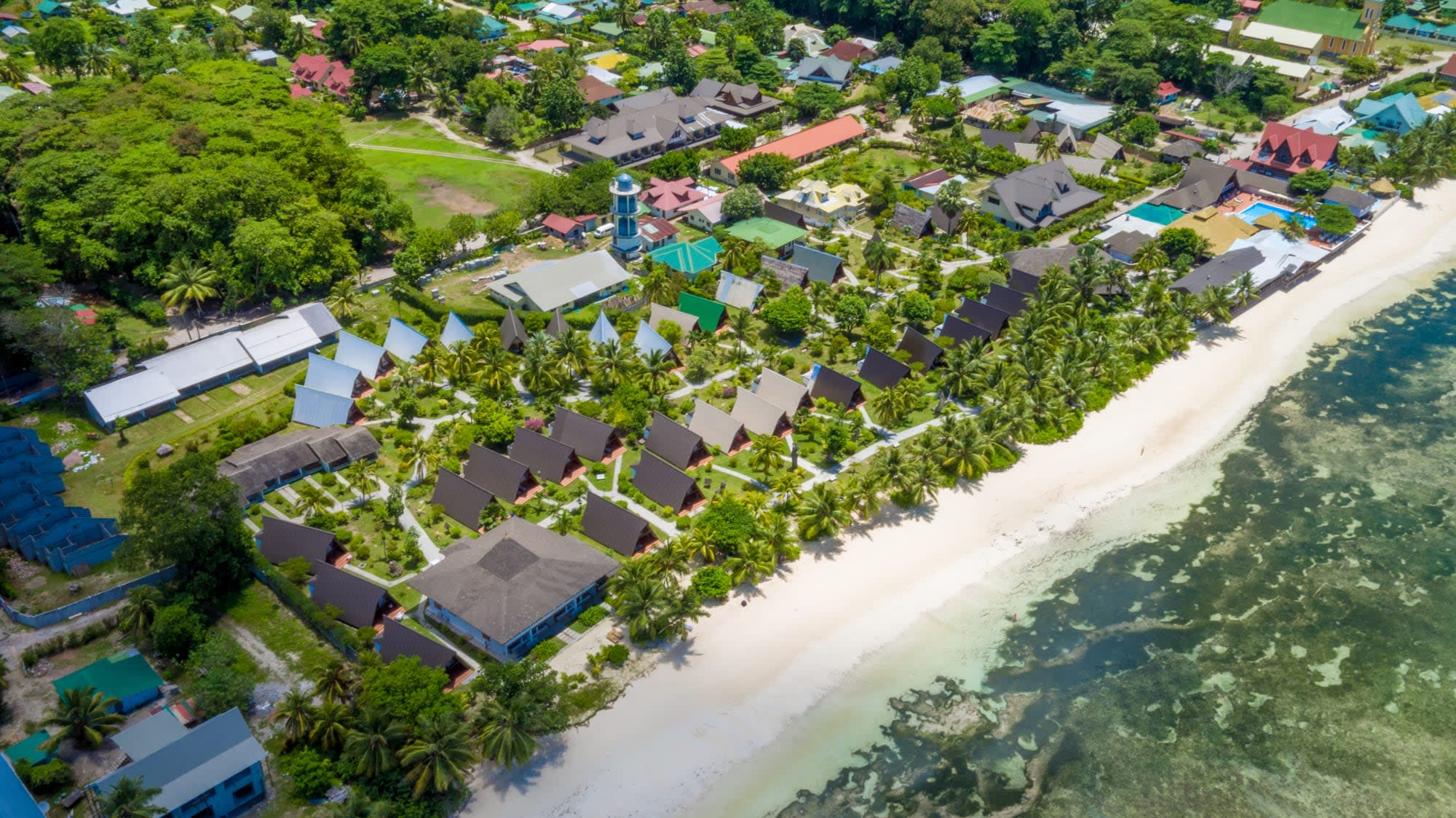 La Digue Island Lodge: La Digue Island Lodge Aerial