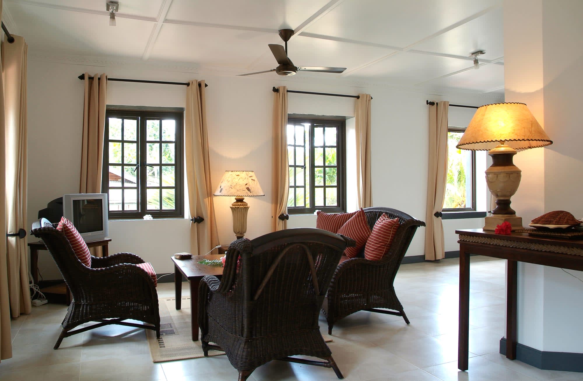 Chateau St. Cloud in La Digue:  Chateau St Cloud Deluxe Zimmer