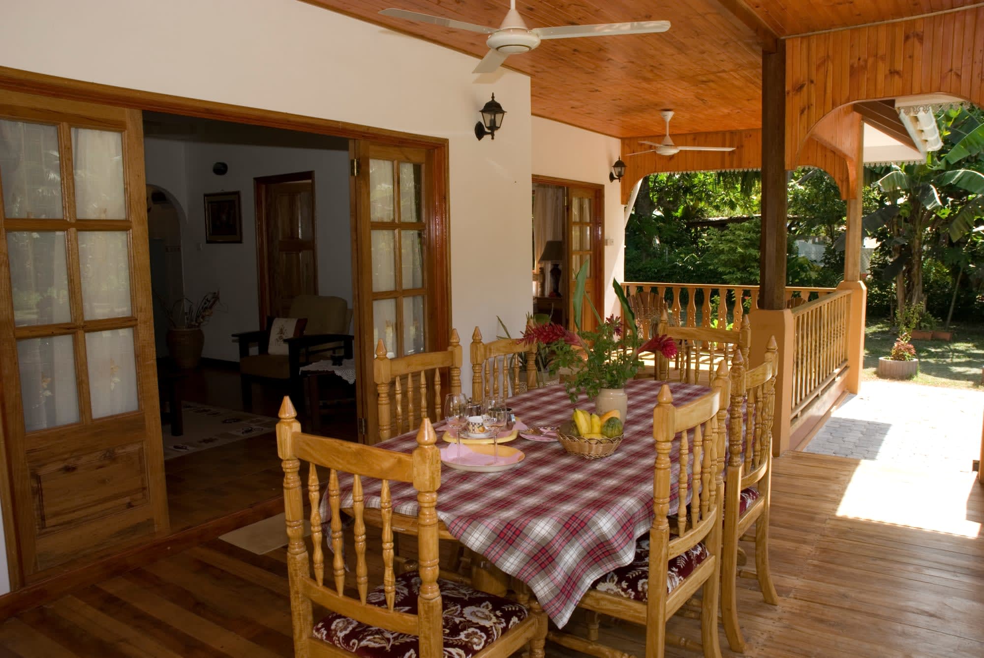 Casa de Leela in La Digue: Seychellen Casa de Leela Terrasse