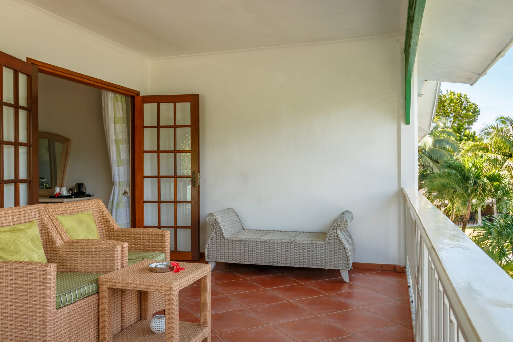 L´Habitation Cerf Island Hotel in Outer Islands:  Seychellen L Habitation Cerf Island Balkon