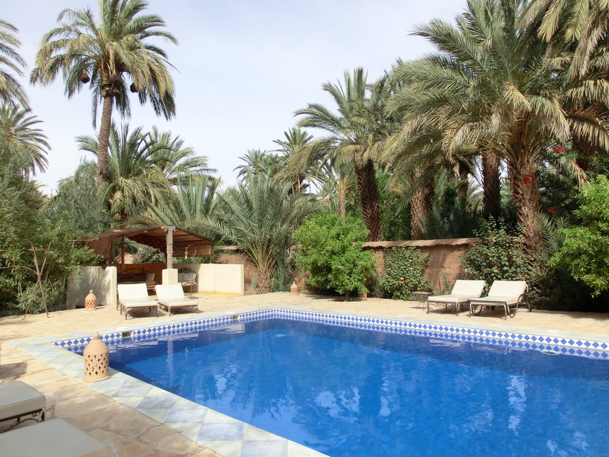 Kasbah Azul in Sahara Wüste | Drâa-Tal: Marokko Kasbah Azul Pool