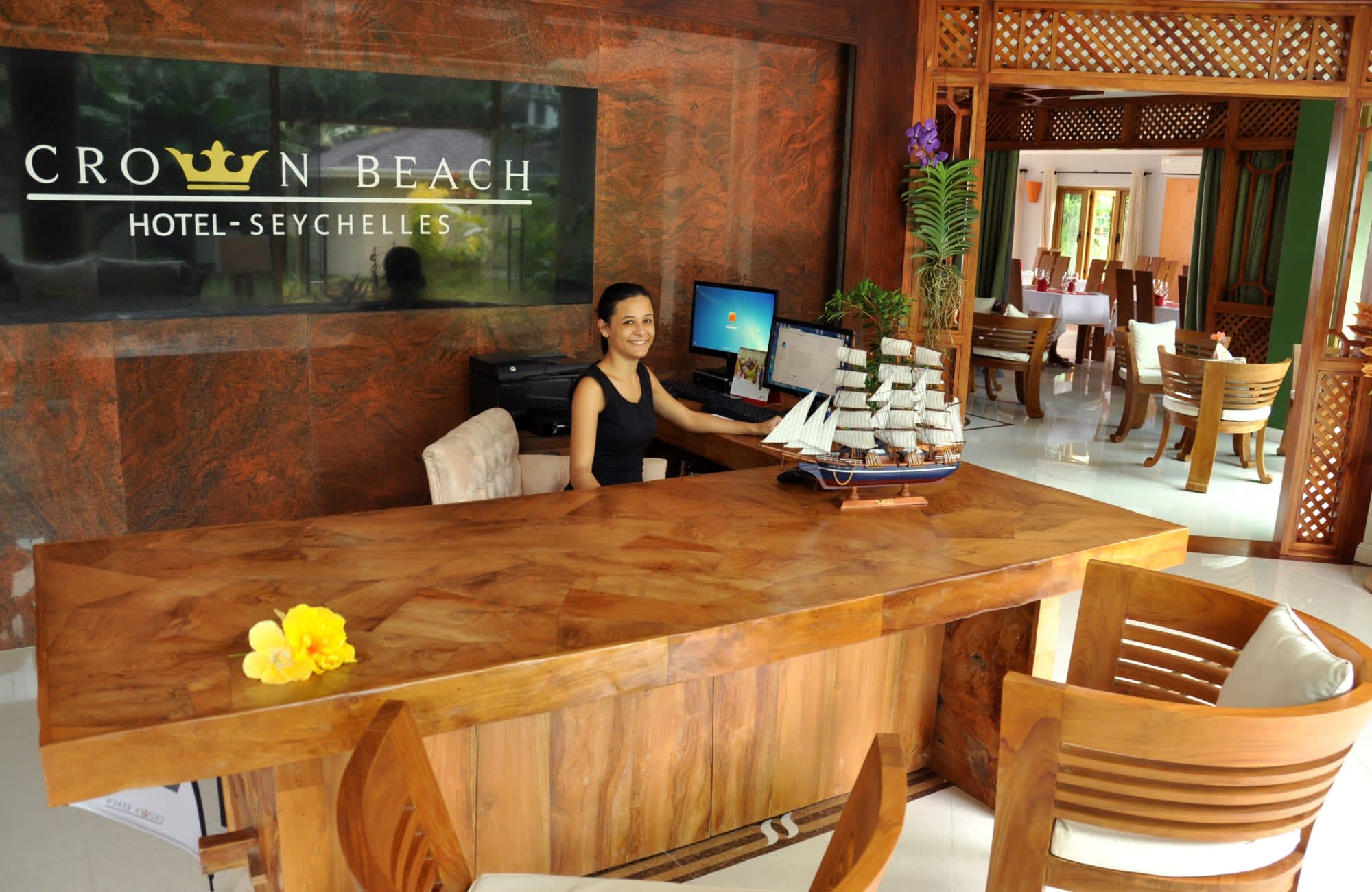 Crown Beach in Mahé: Crown Beach Reception