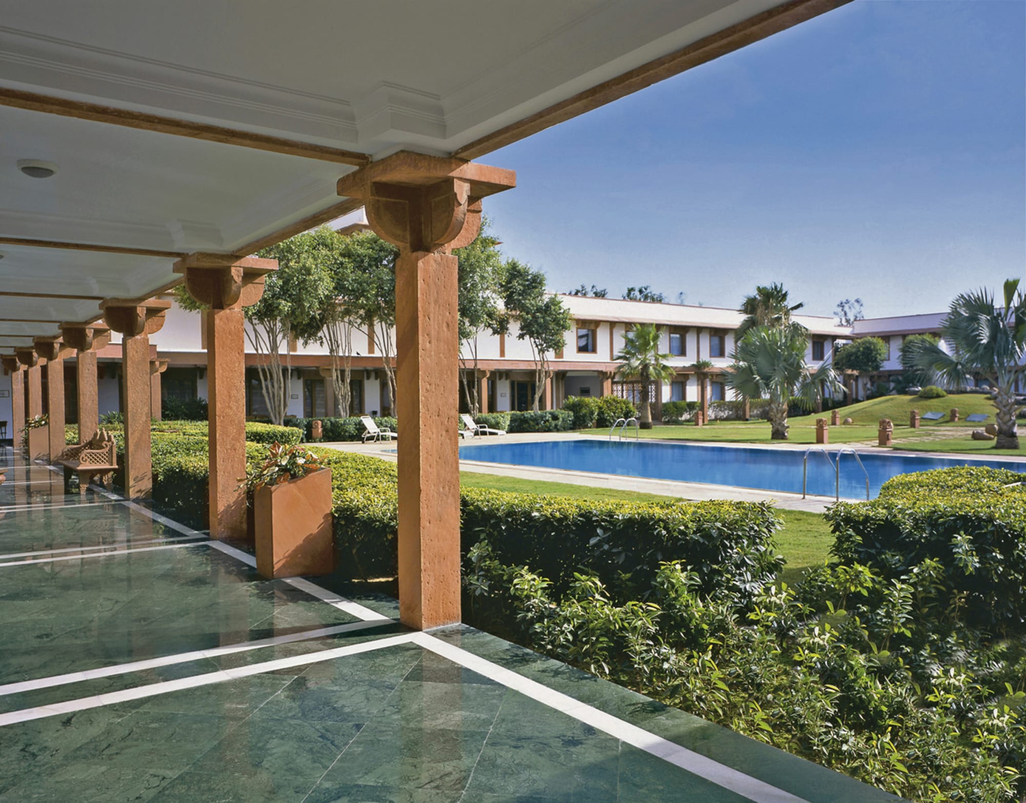 The Trident Agra:  Indien The Trident Agra Gartanansicht