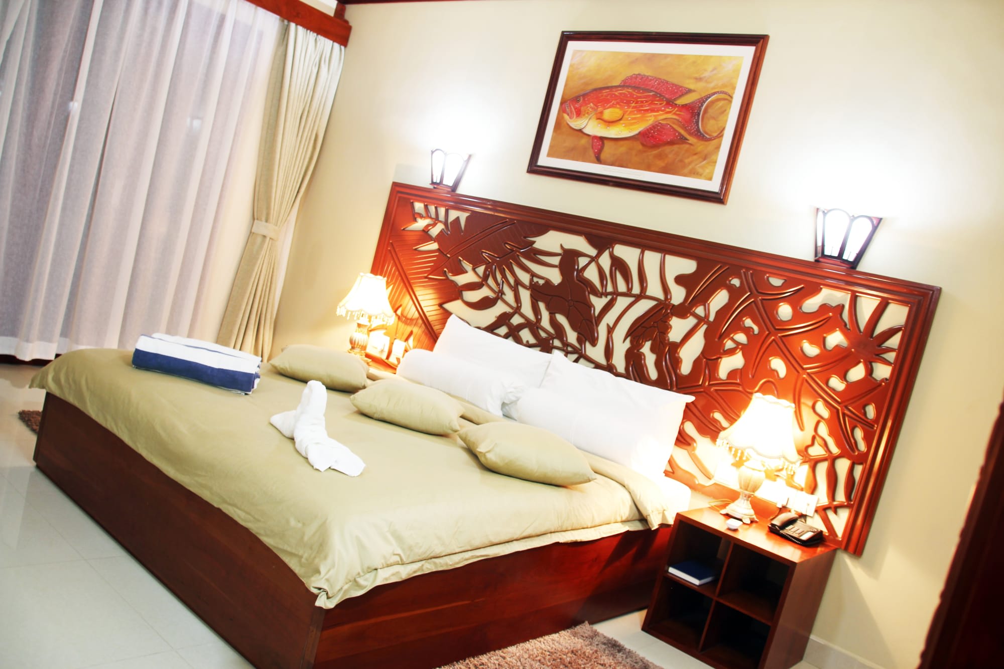 Pirogue Lodge in Praslin: Seychellen Pirogue Lodge Wohnbeispiel