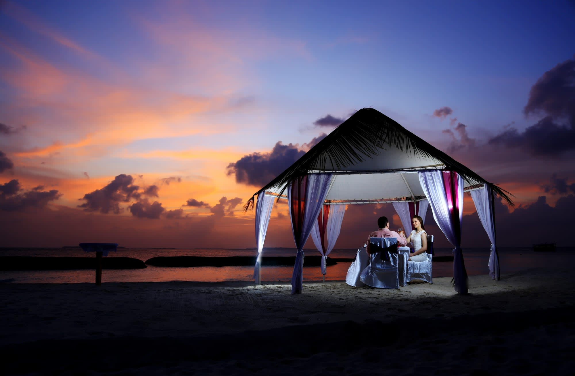 Reethi Beach Resort in Malediven: Malediven Reethi Beach Resort Private Dinner