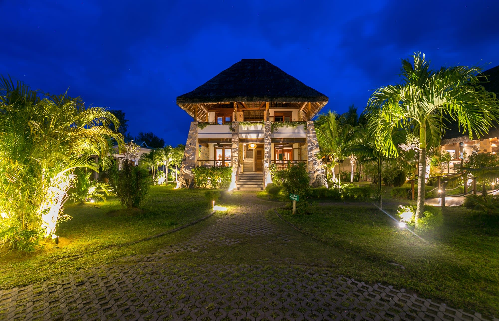 Les Lauriers Eco Hotel in Praslin: Seychellen Les Lauriers Rezeption