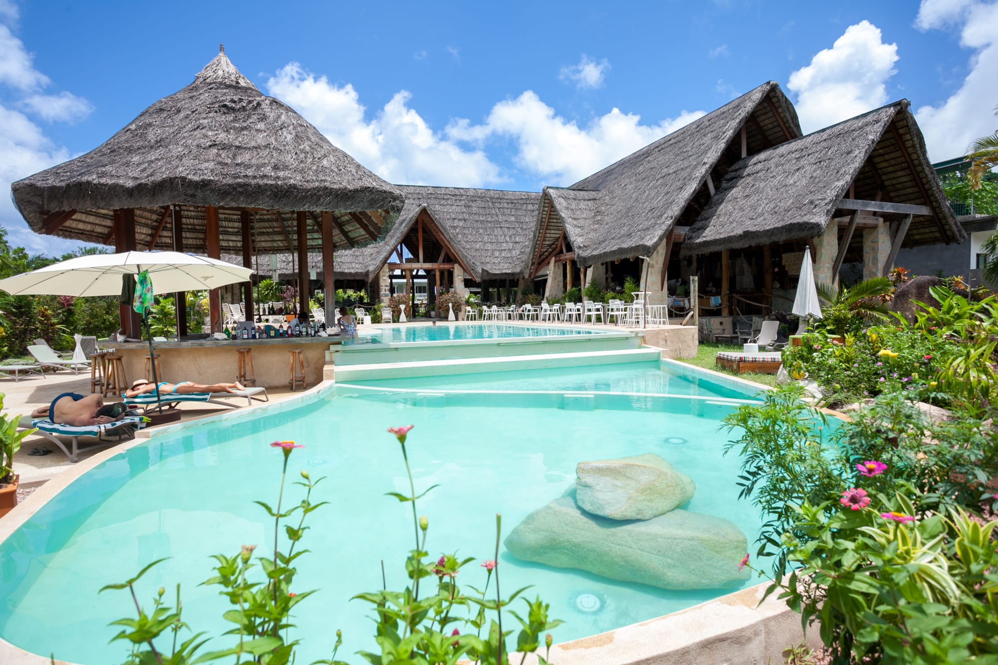Les Lauriers Eco Hotel in Praslin: Seychellen Les Lauriers Pool
