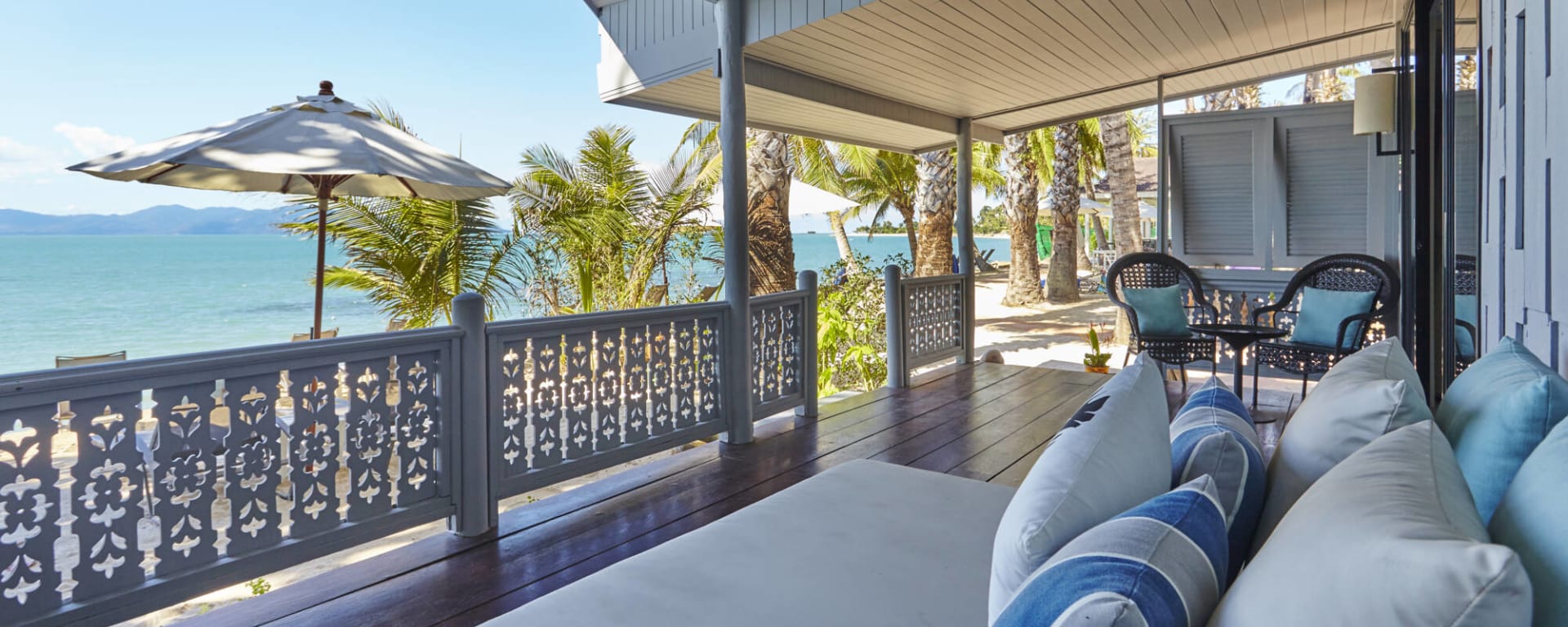 Paradise Beach Resort in Ko Samui:  Thailand Paradise Beach Resort Samui Beachfront Villa Balcony
