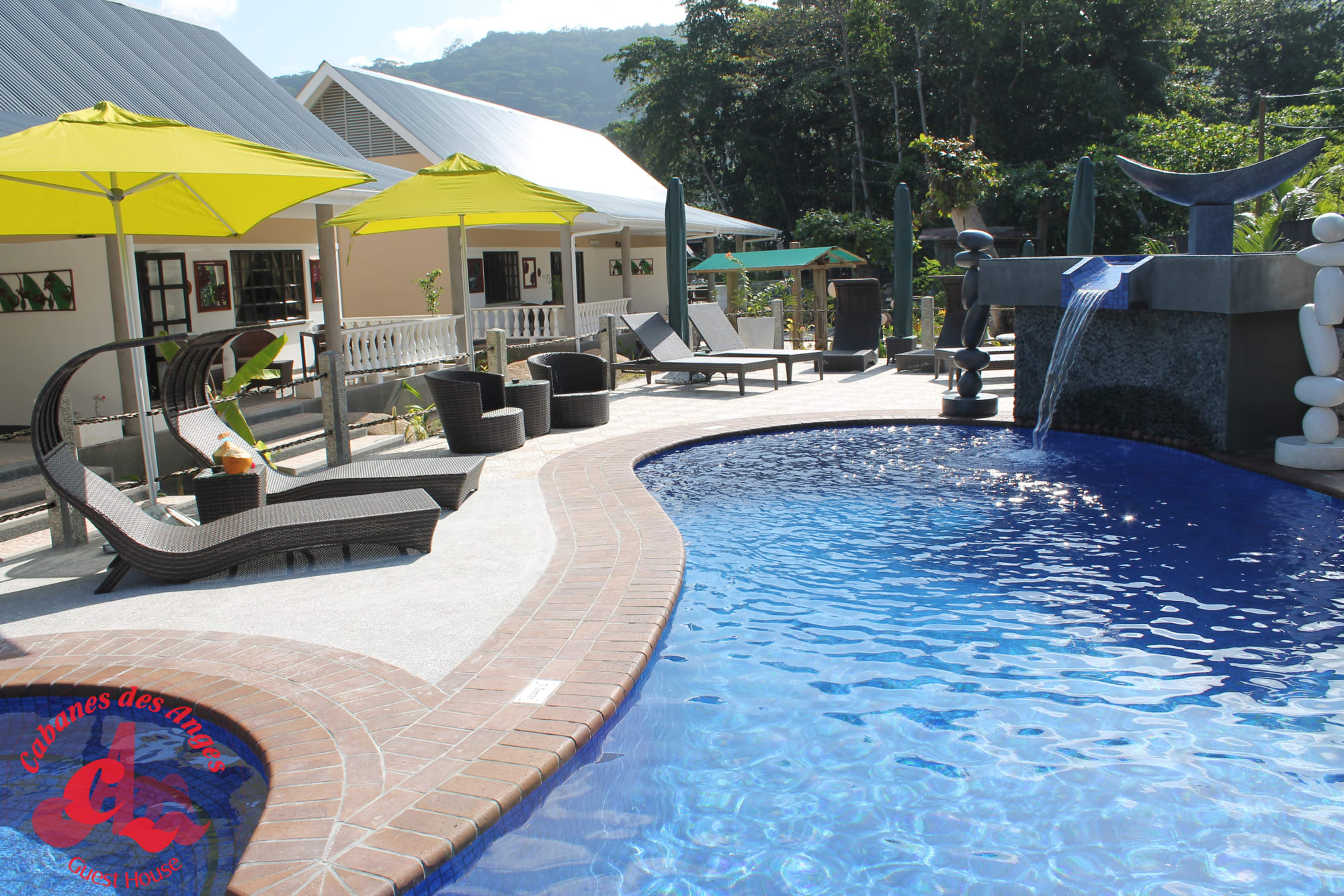 Cabanes des Anges in La Digue: La Digue Cabanes des Anges Pool