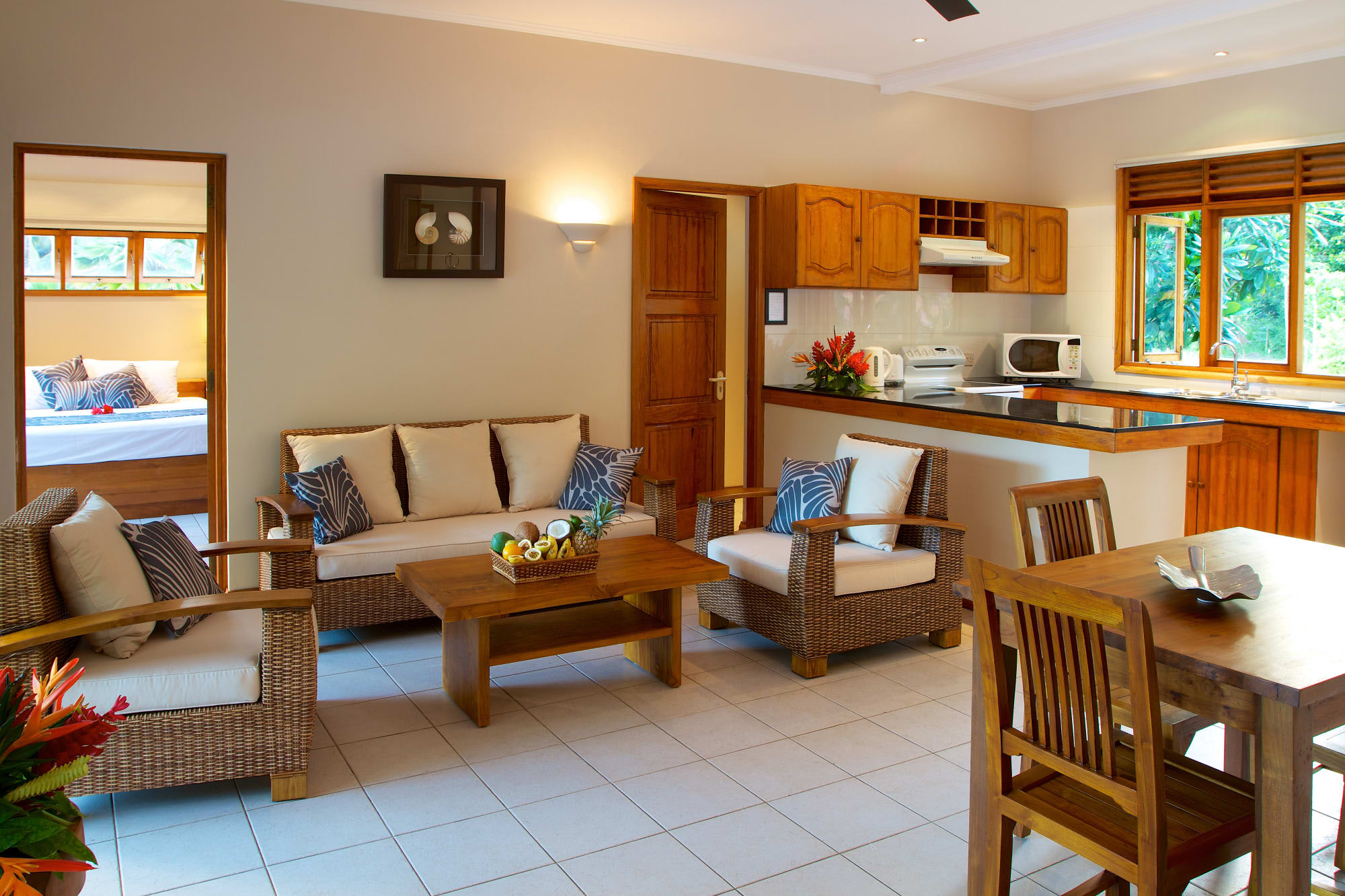 Les Villas d'Or in Praslin: Les Villas d Or - Wohnbeispiel