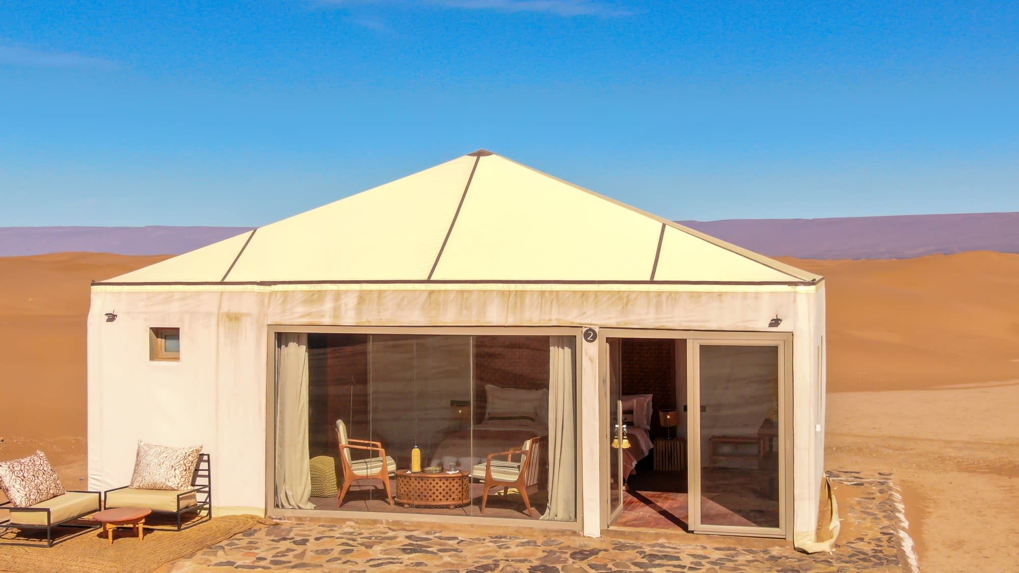 Sahara Erg Chegaga Ghazala Camp in Sahara Wüste | Drâa-Tal:  Marokko Sahara Erg Chegaga Ghazala Camp - Wohnbeispiel
