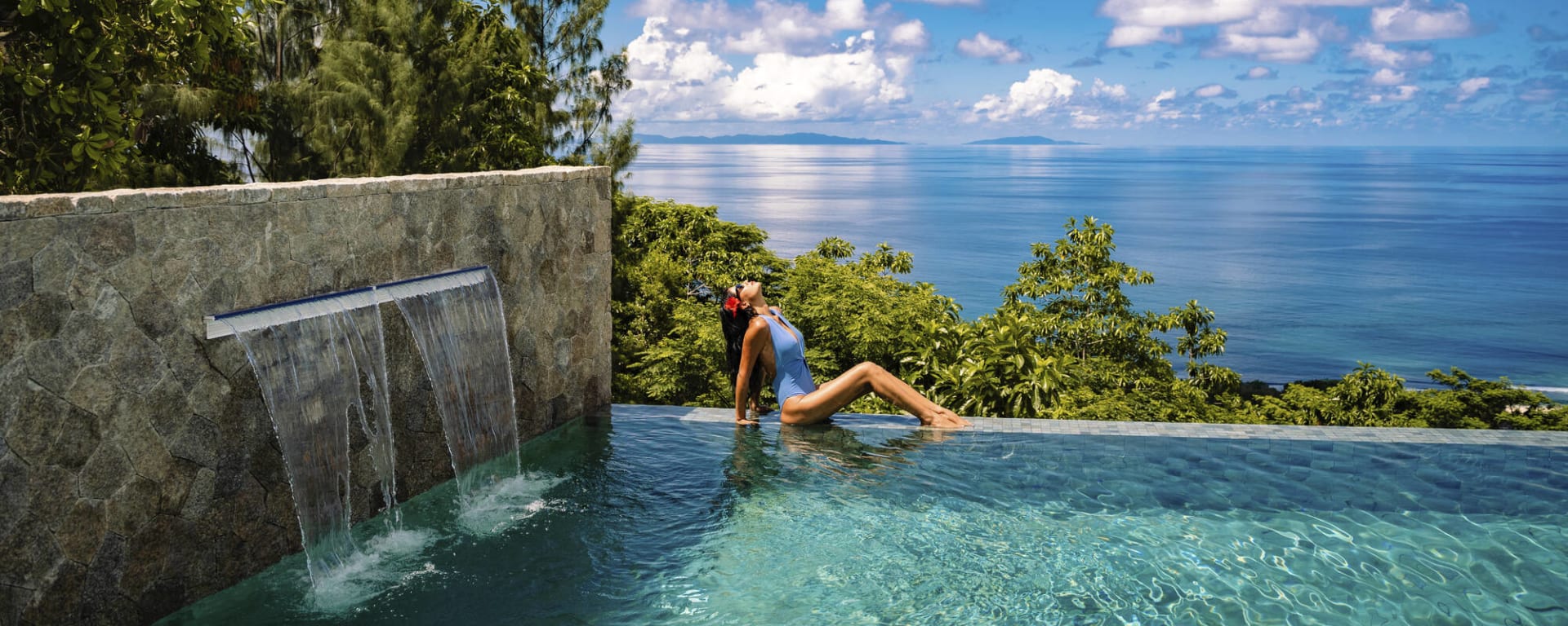 Aqua Boutique Hotel in Mahé: Seychellen Aqua Boutique Hotel Infinity-Pool