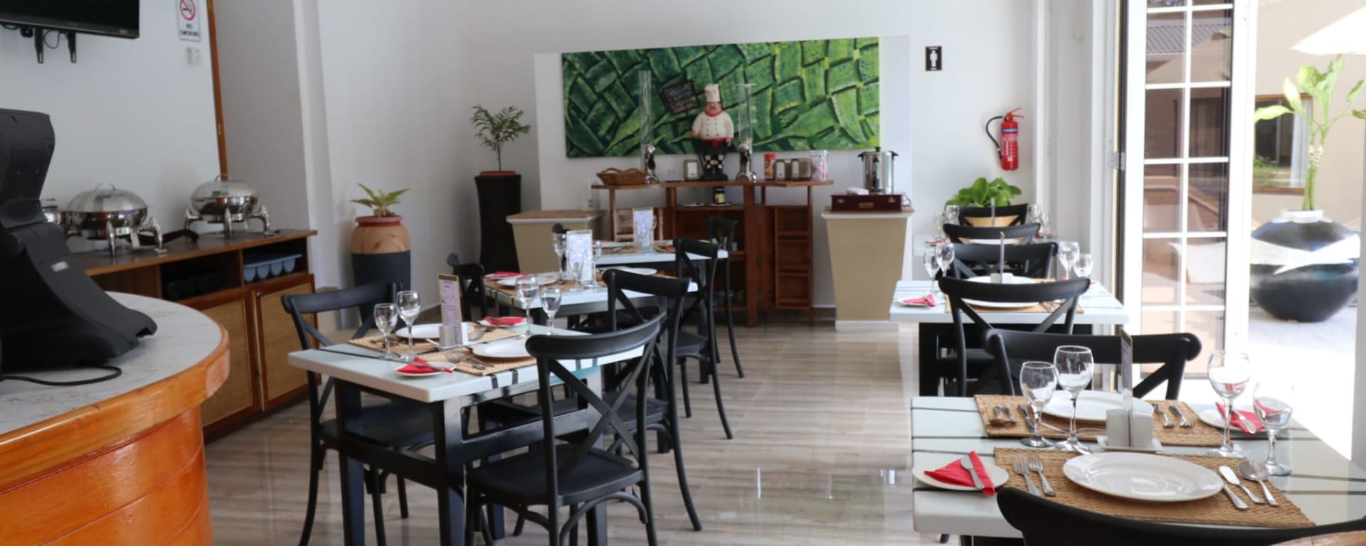 Mountain View Hotel in La Digue: Seychellen Mountain View Hotel Restaurant