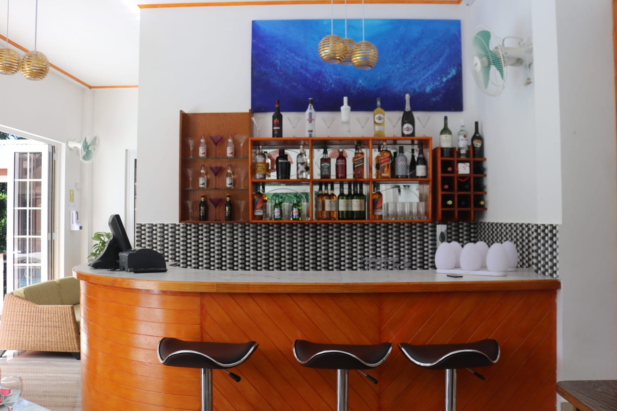 Mountain View Hotel in La Digue: Seychellen Mountain View Hotel Bar